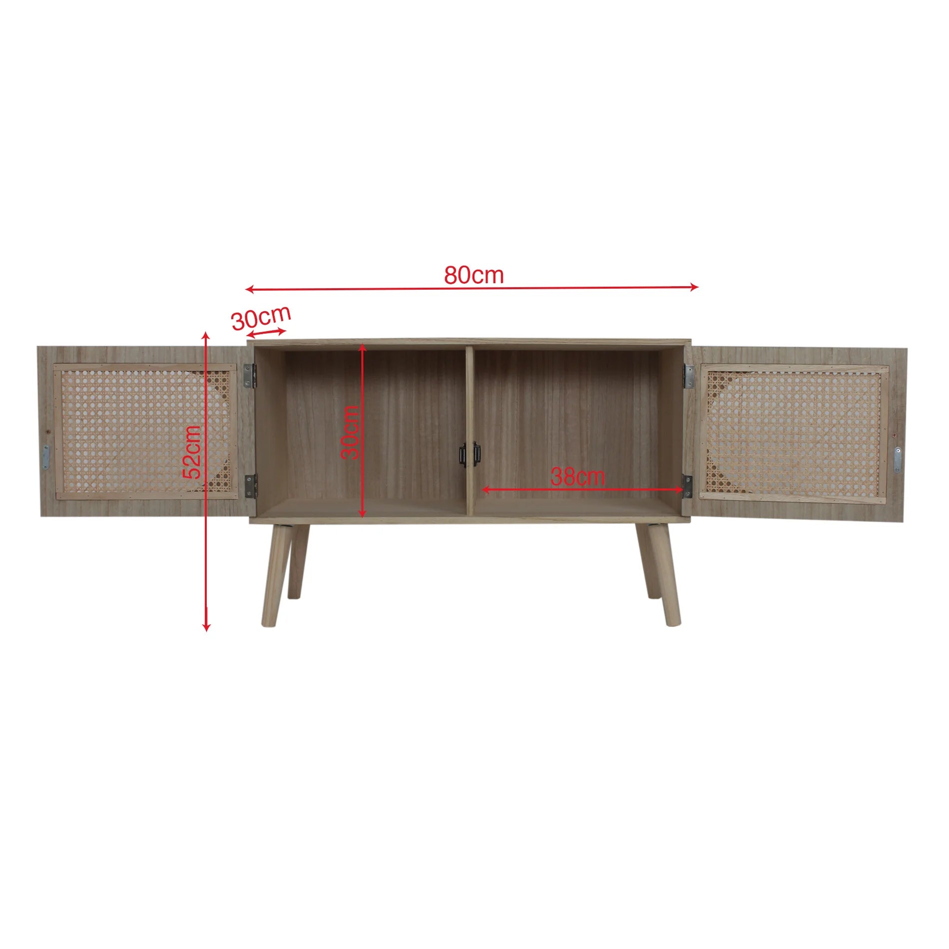 Moraea - Credenza da ingresso in stile boho chic con 2 ante