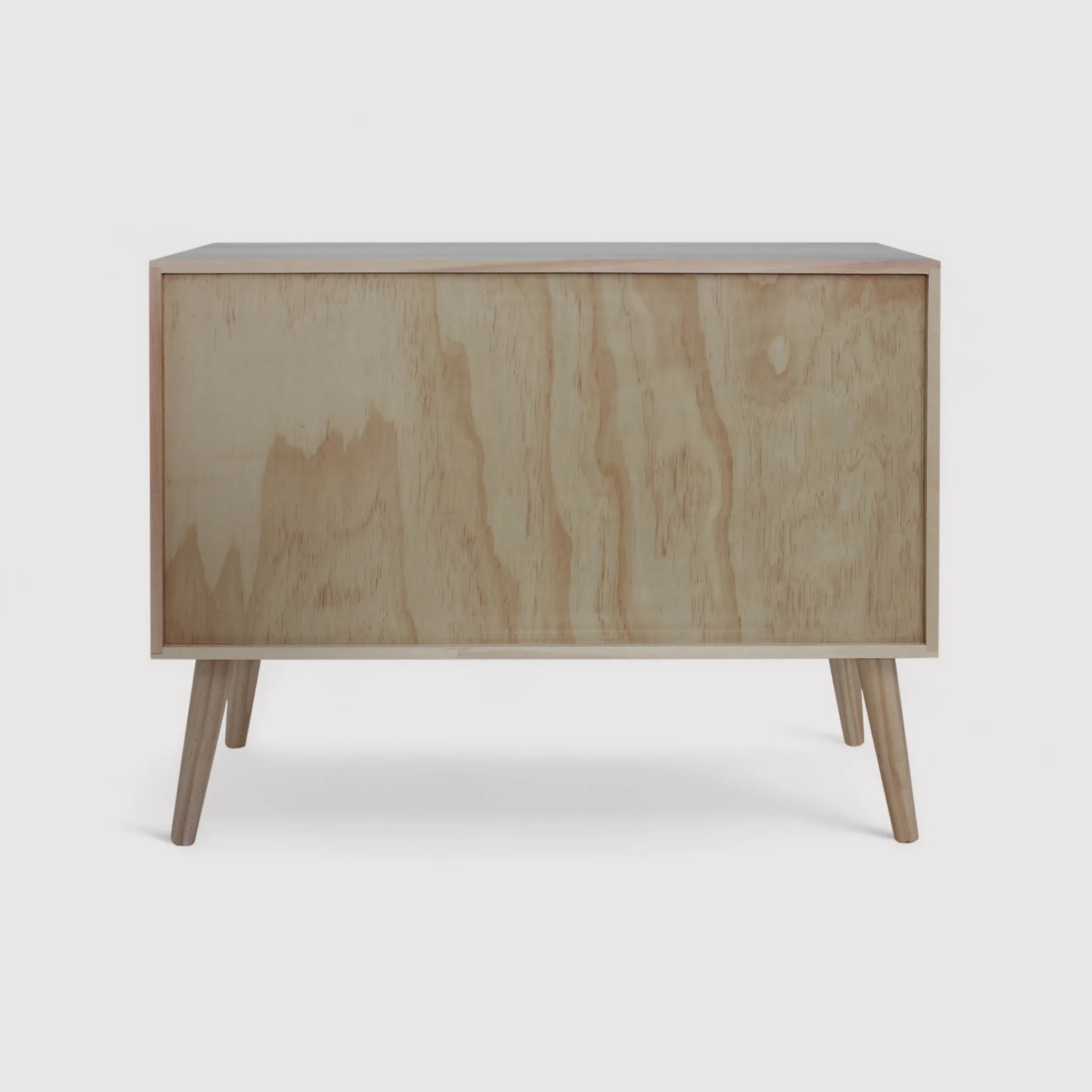 Sakura - Credenza bassa multiuso in legno naturale con 2 ante