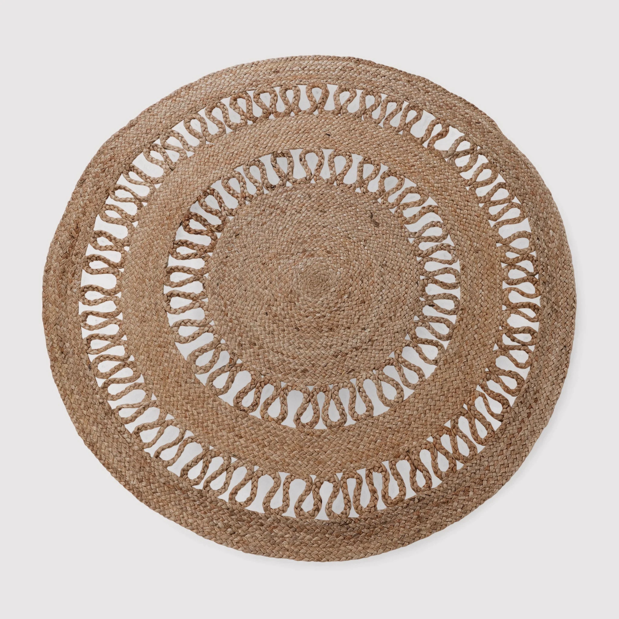 Pteris - Tappeto in juta tondo per casa o balcone