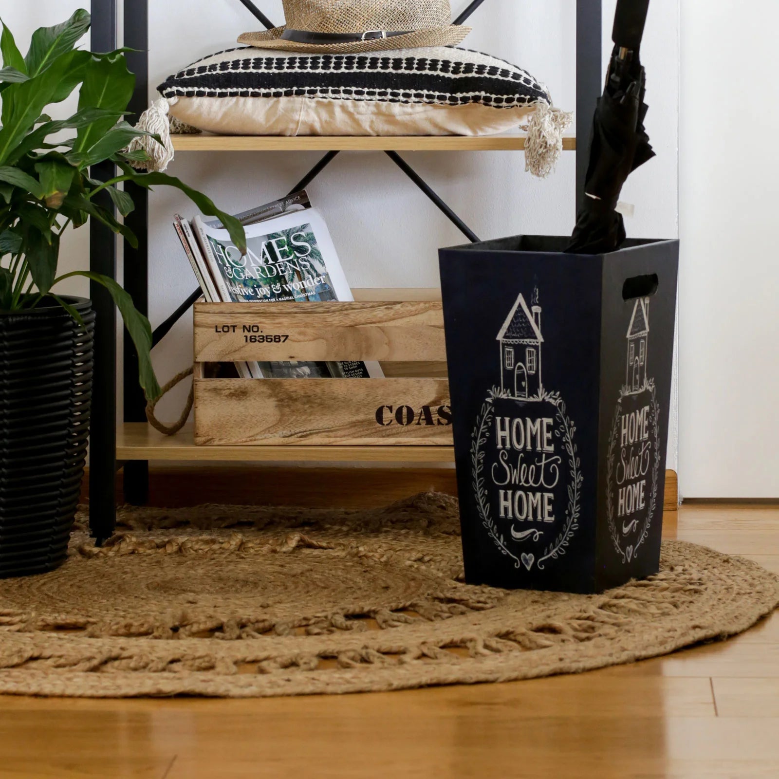 Pteris - Tappeto in juta tondo per casa o balcone