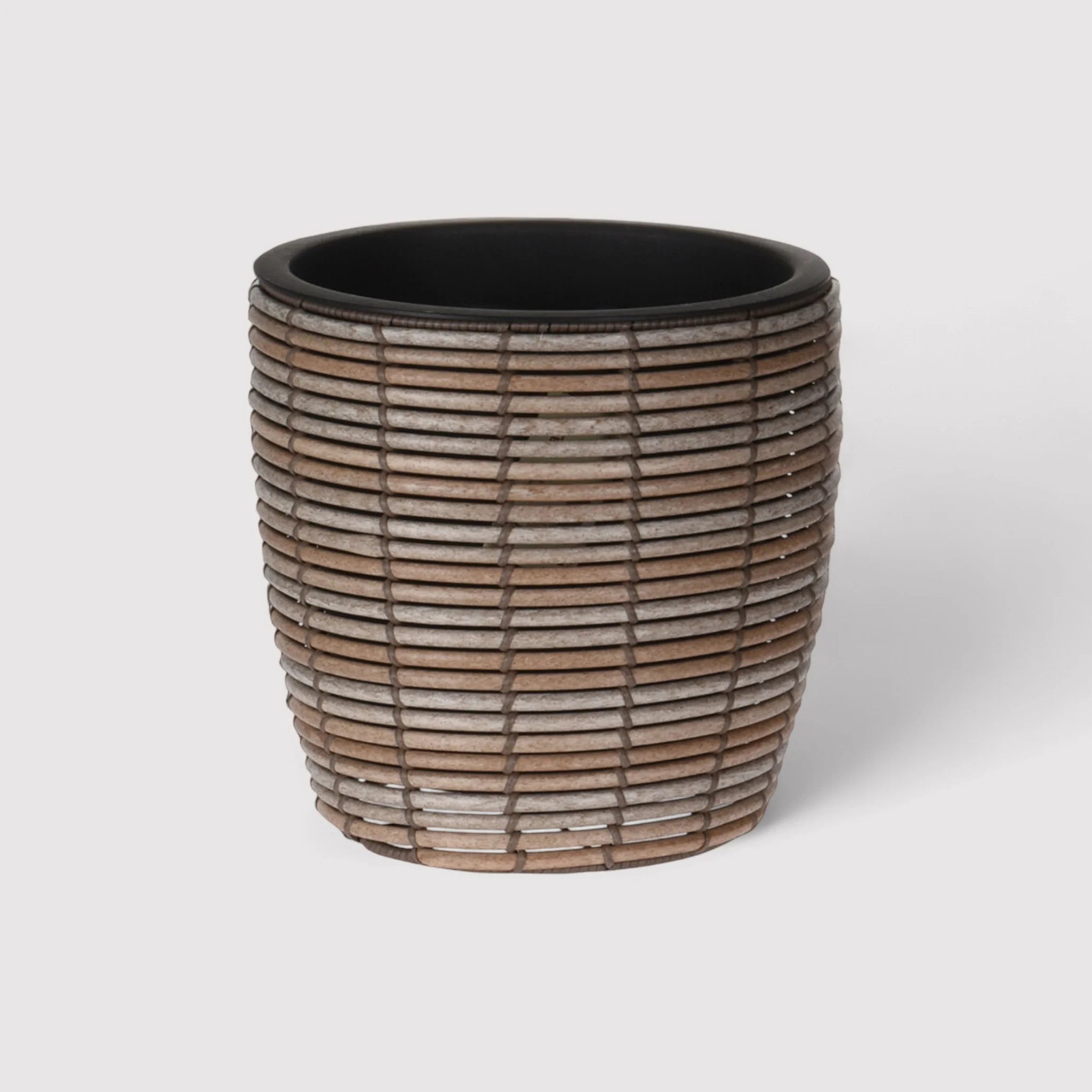 Manihot - Vaso piccolo per piante in polyrattan Ø 25 cm