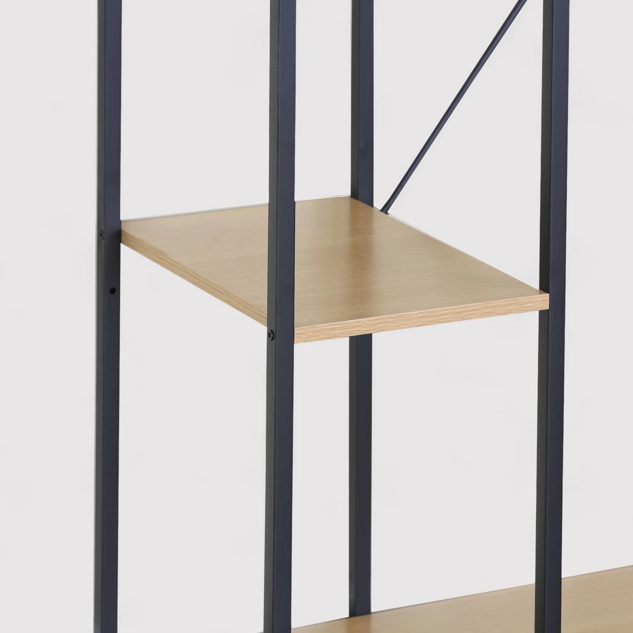 Yomogi - Guardaroba a giorno salvaspazio con 4 scomparti