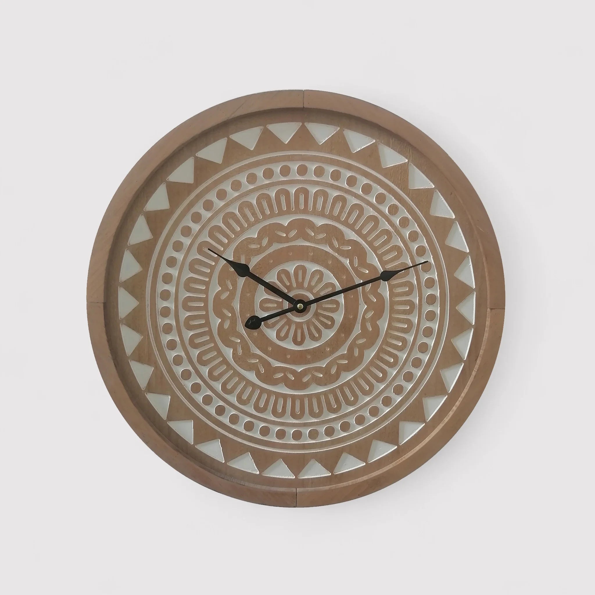 Rubus - Reloj marrón boho chic con decoración de mandala