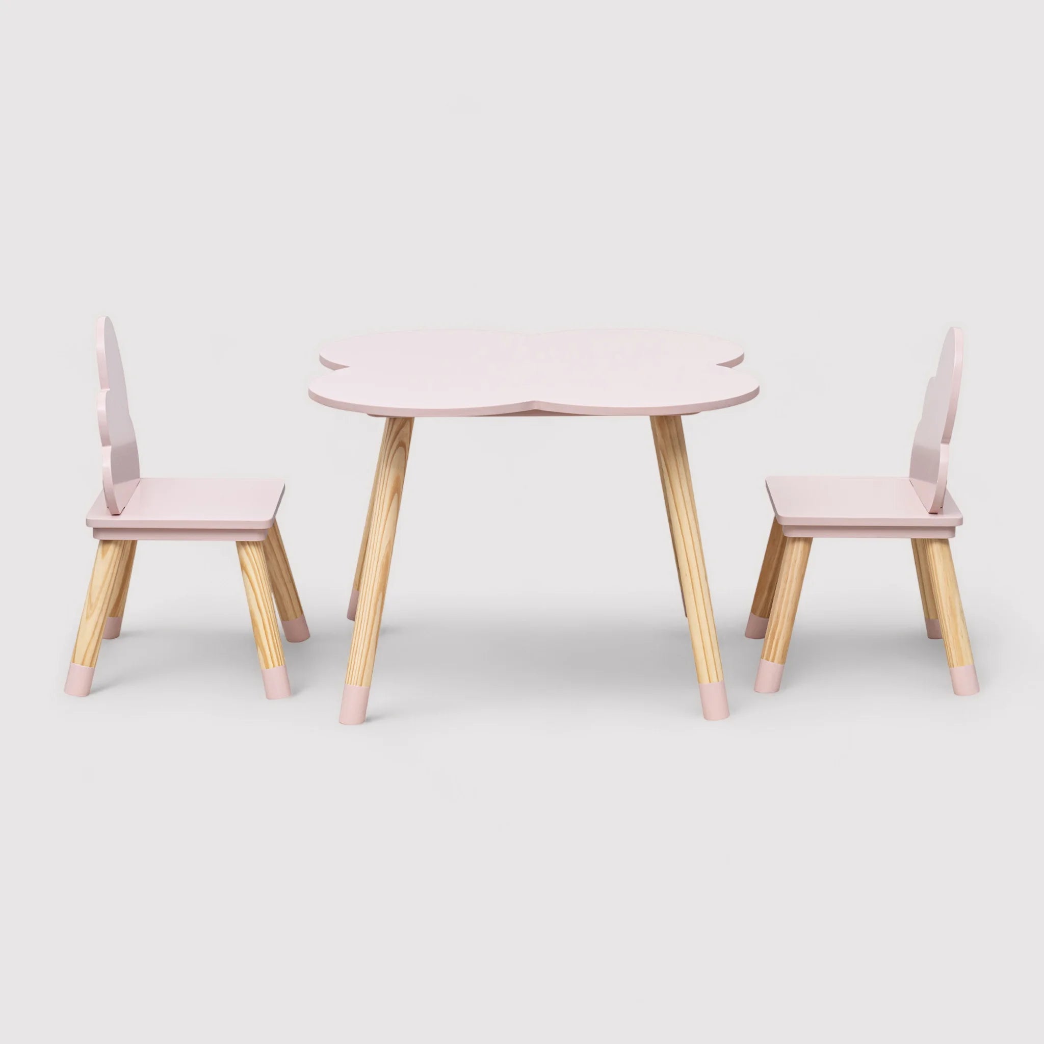 Sapote - Tavolino e 2 seggiole rosa per cameretta dei bimbi