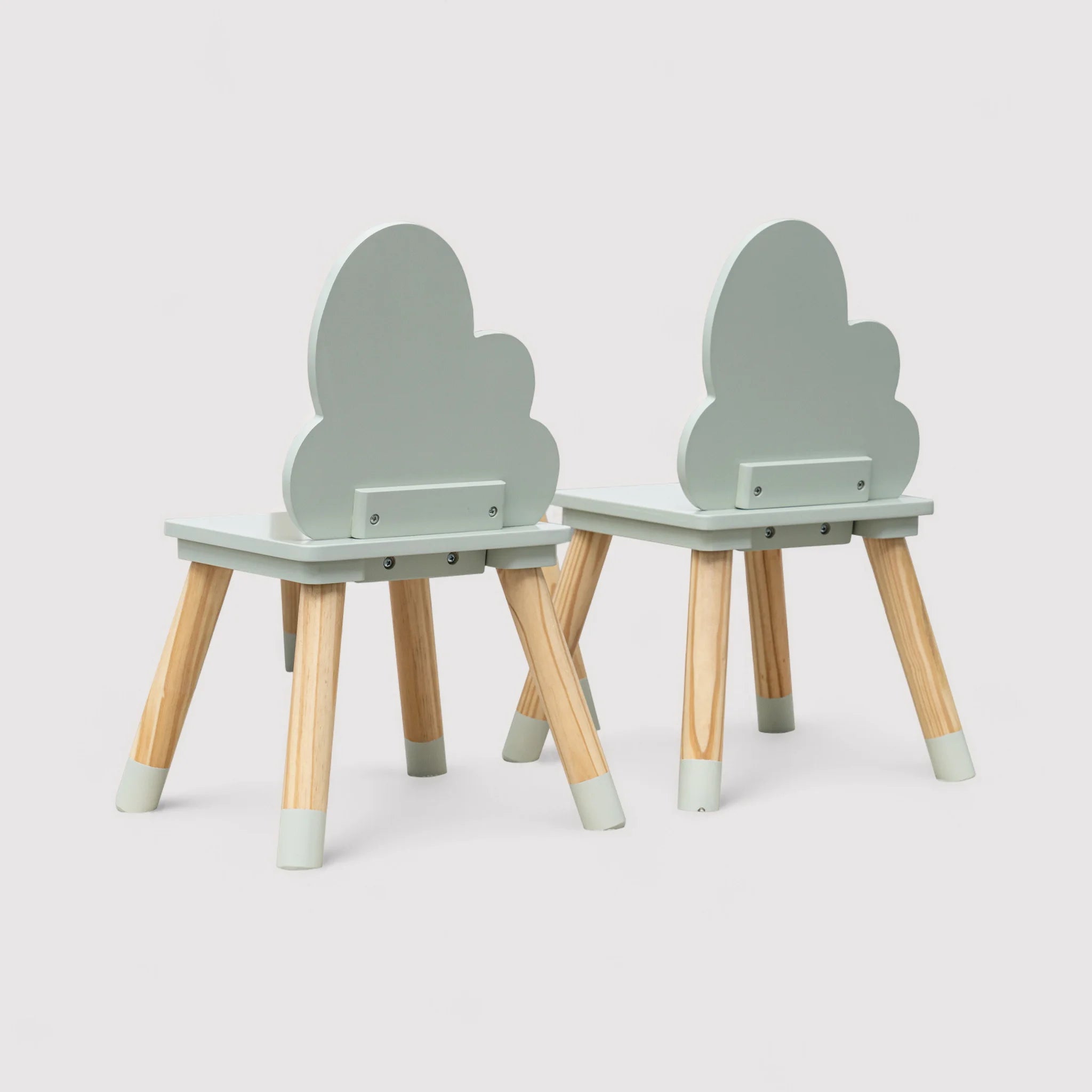 Pino - Set 2 seggiole e tavolino verde per bambini