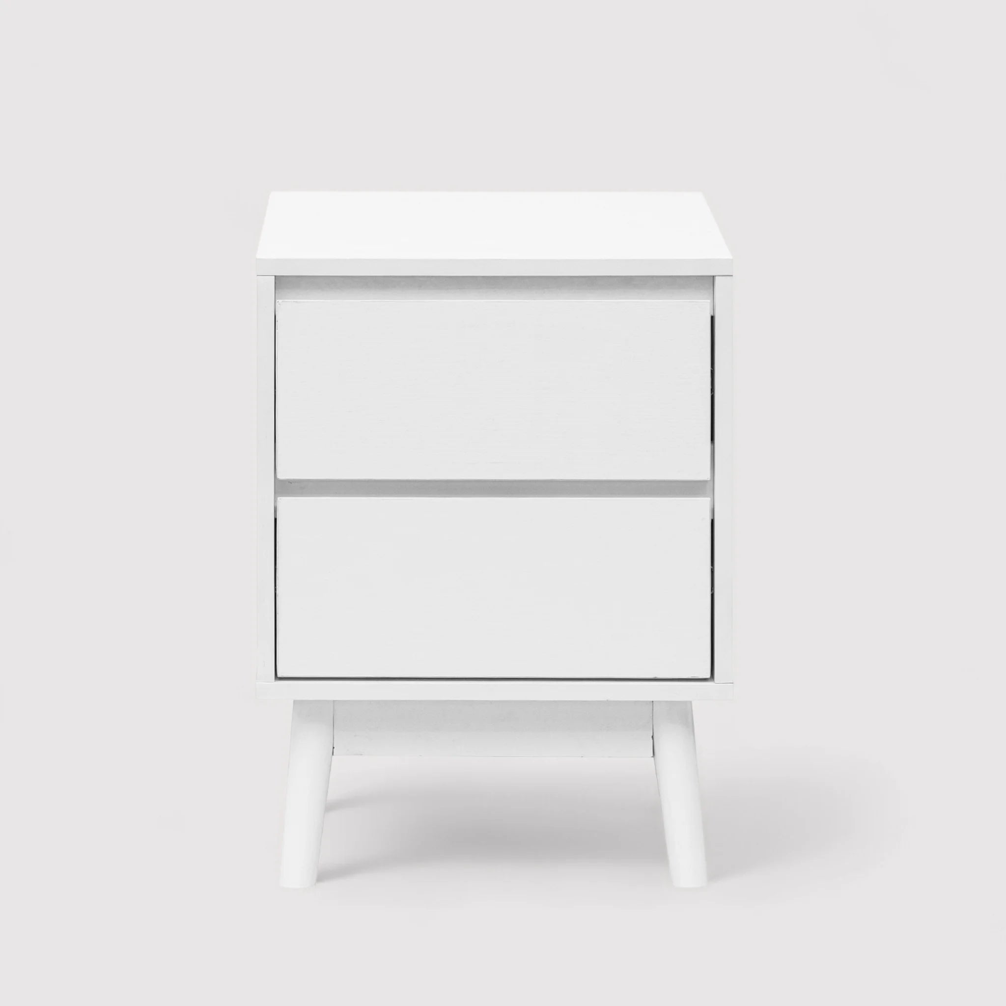 Yuzu - Comodino in stile moderno bianco con 2 cassetti