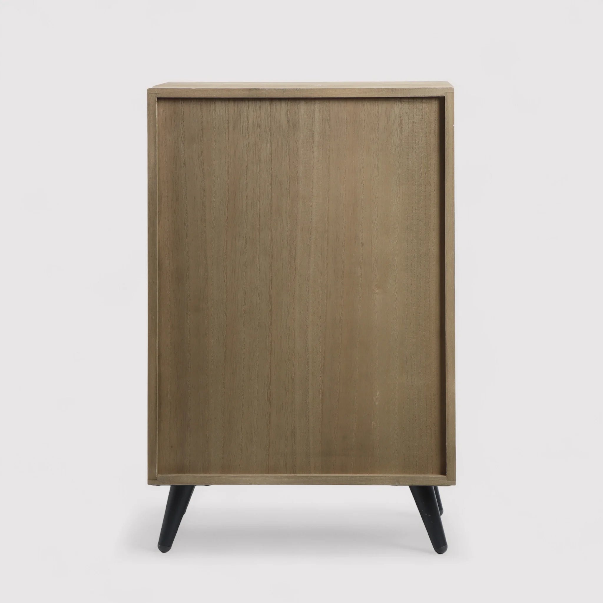 Guduchi - Comodino con 3 cassetti incisi marrone e nero