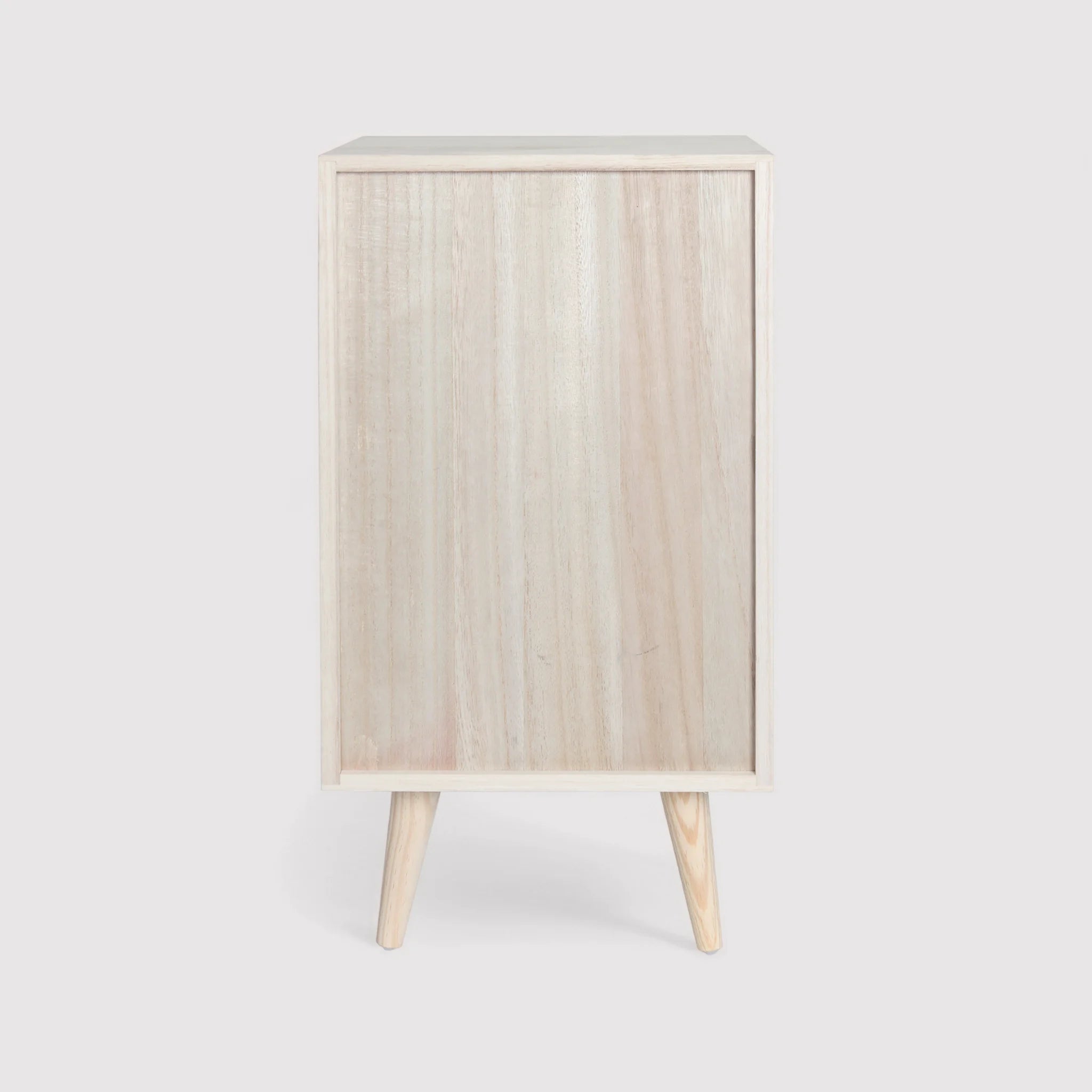 Chayote - Comodino in stile boho con 3 cassetti e piedini