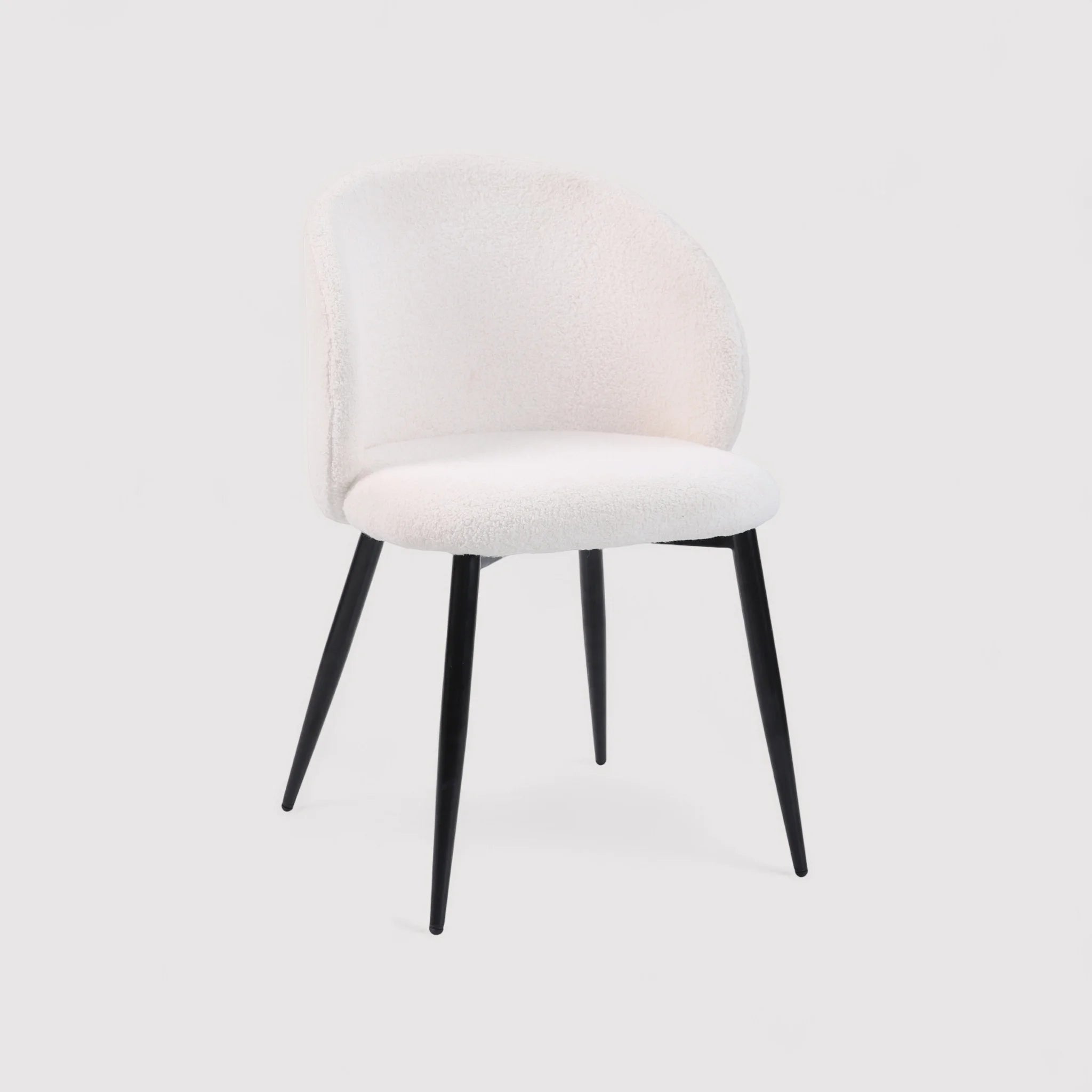 Karamu - Set di 2 sedie in tessuto color crema