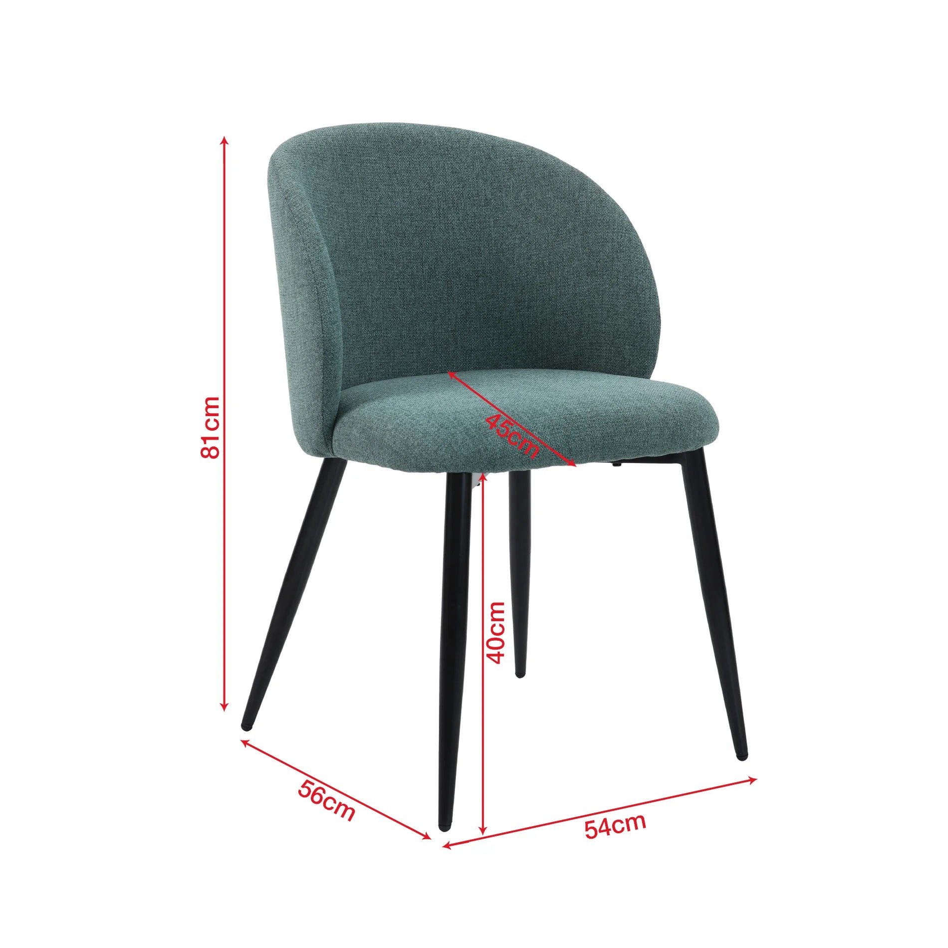 Festuca - Set 2 sedie da soggiorno color verde acqua