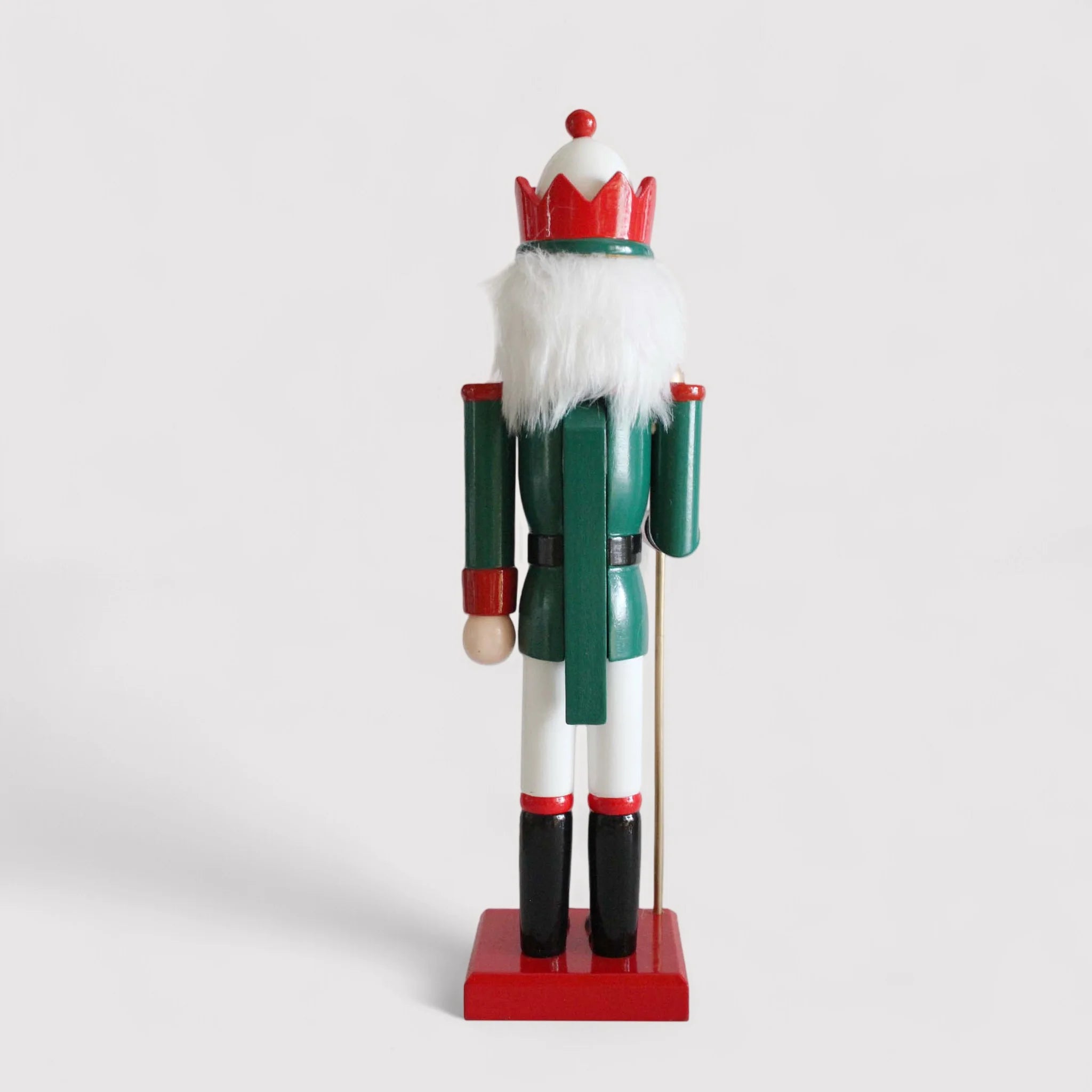 Cereo - Schiaccianoci in legno per Natale con corona nera