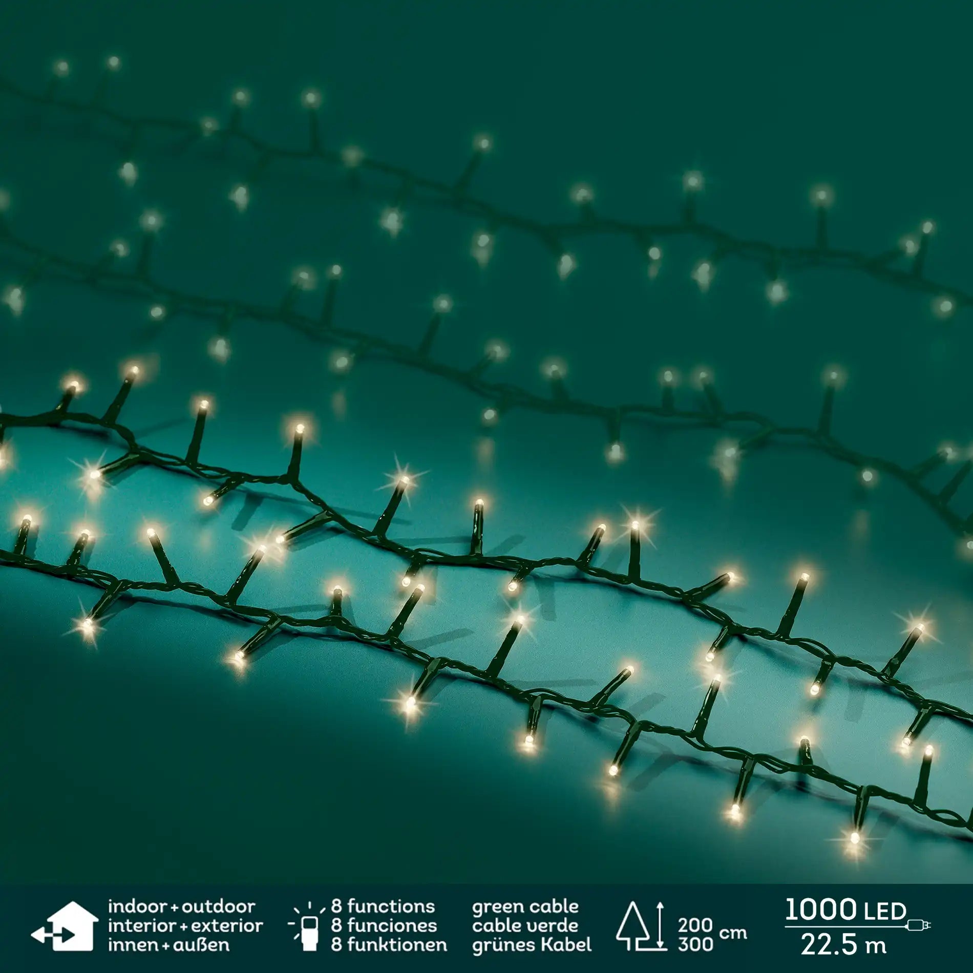 Rizofora - Luci per albero di Natale con 1000 led