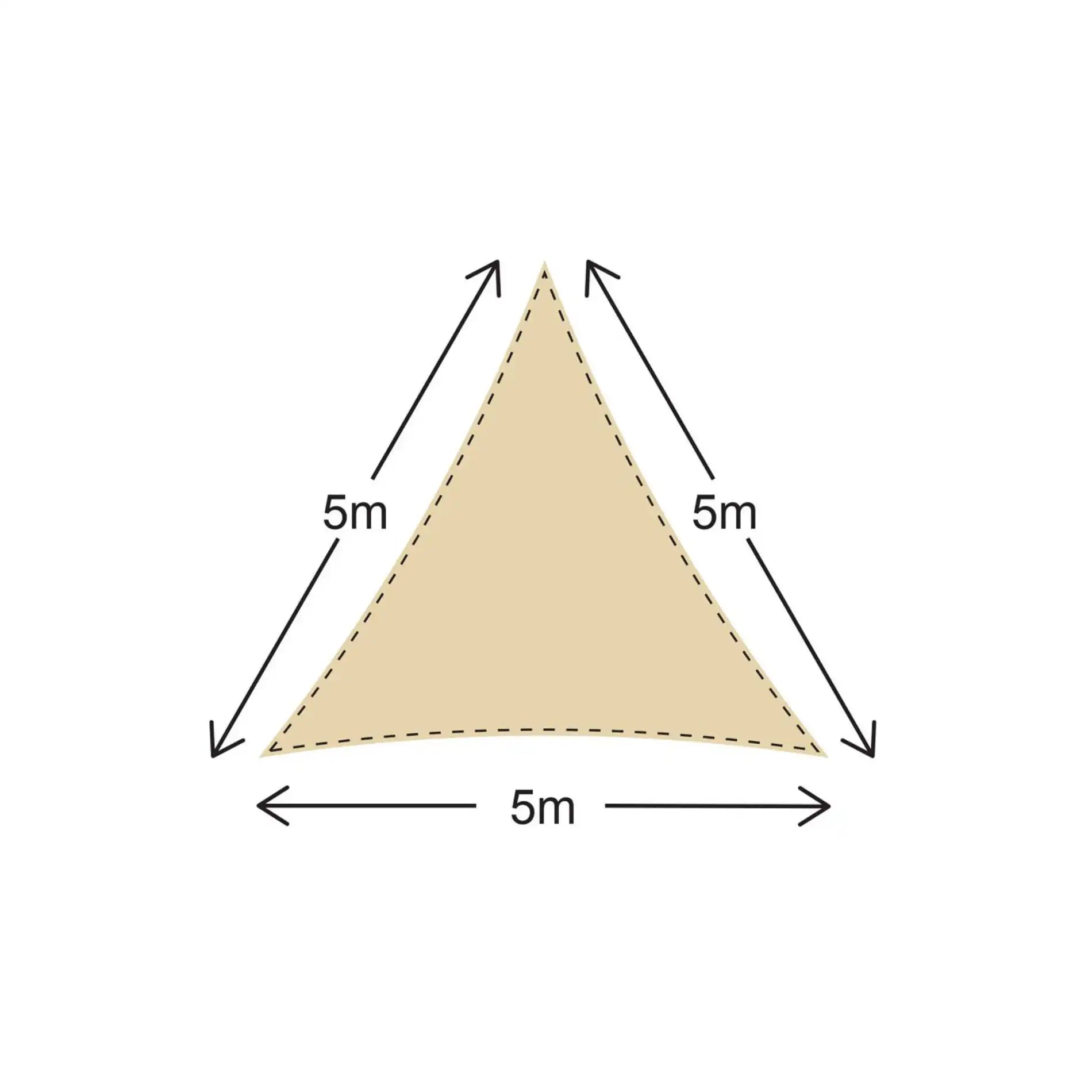 Kola - Tenda a vela impermeabile triangolare 5x5x5