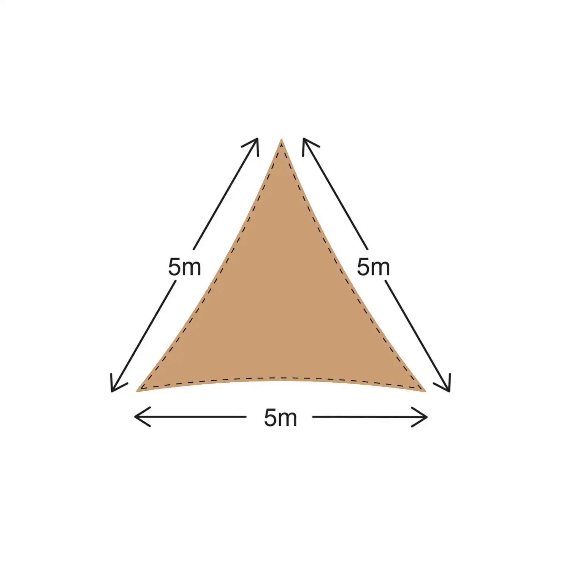 Inga - Tenda ombreggiante a vela triangolare 5x5x5