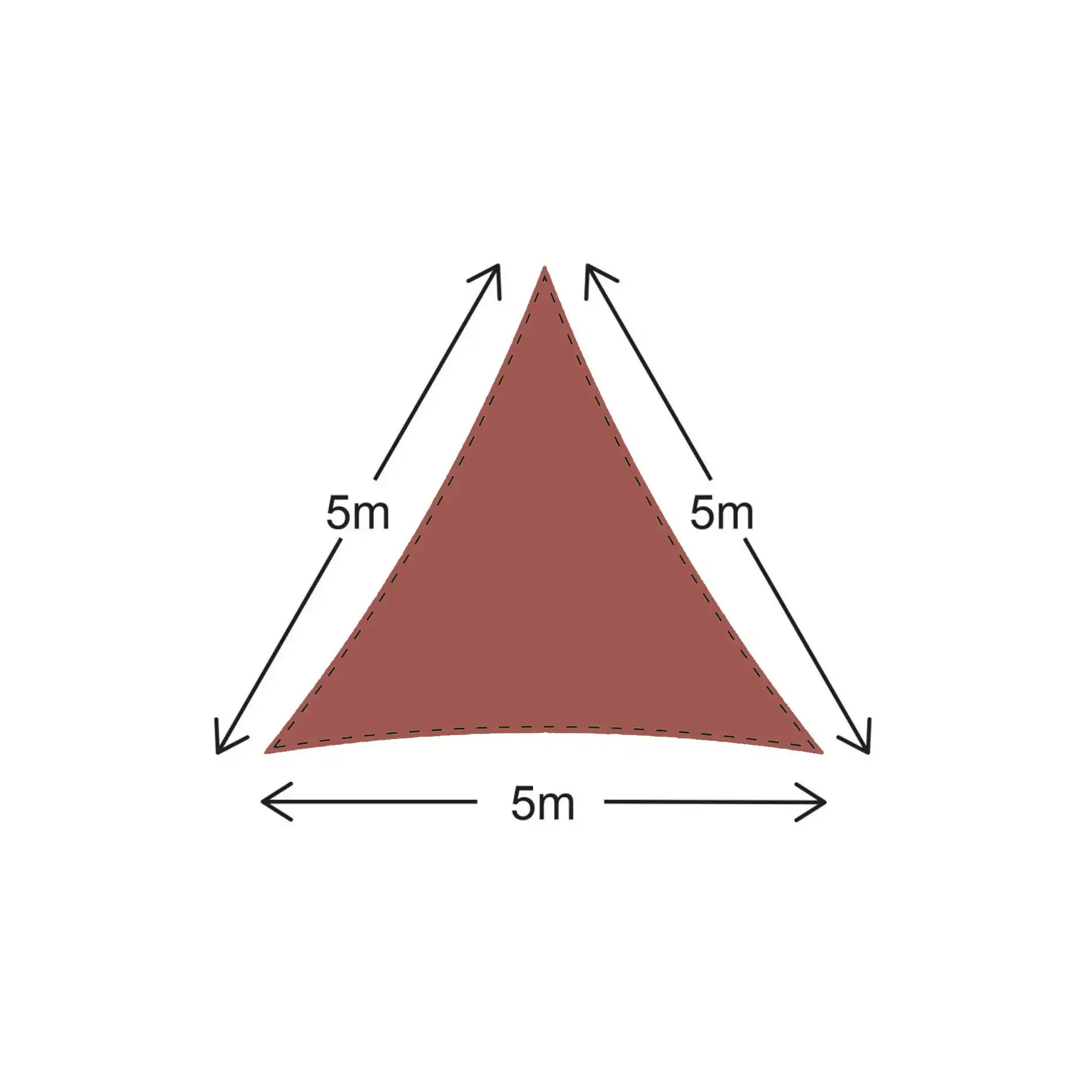 Palma - Tenda a vela per esterni impermeabile rossa 5x5x5