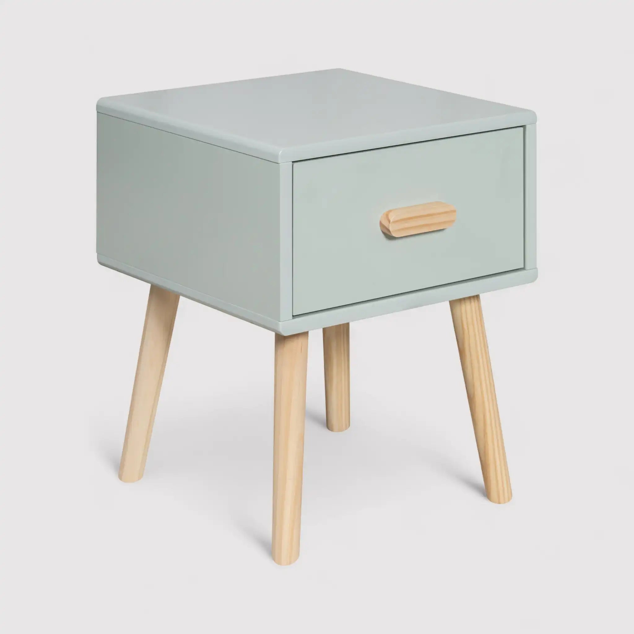 Picea - Comodino verde con 1 cassetto per camera dei bimbi