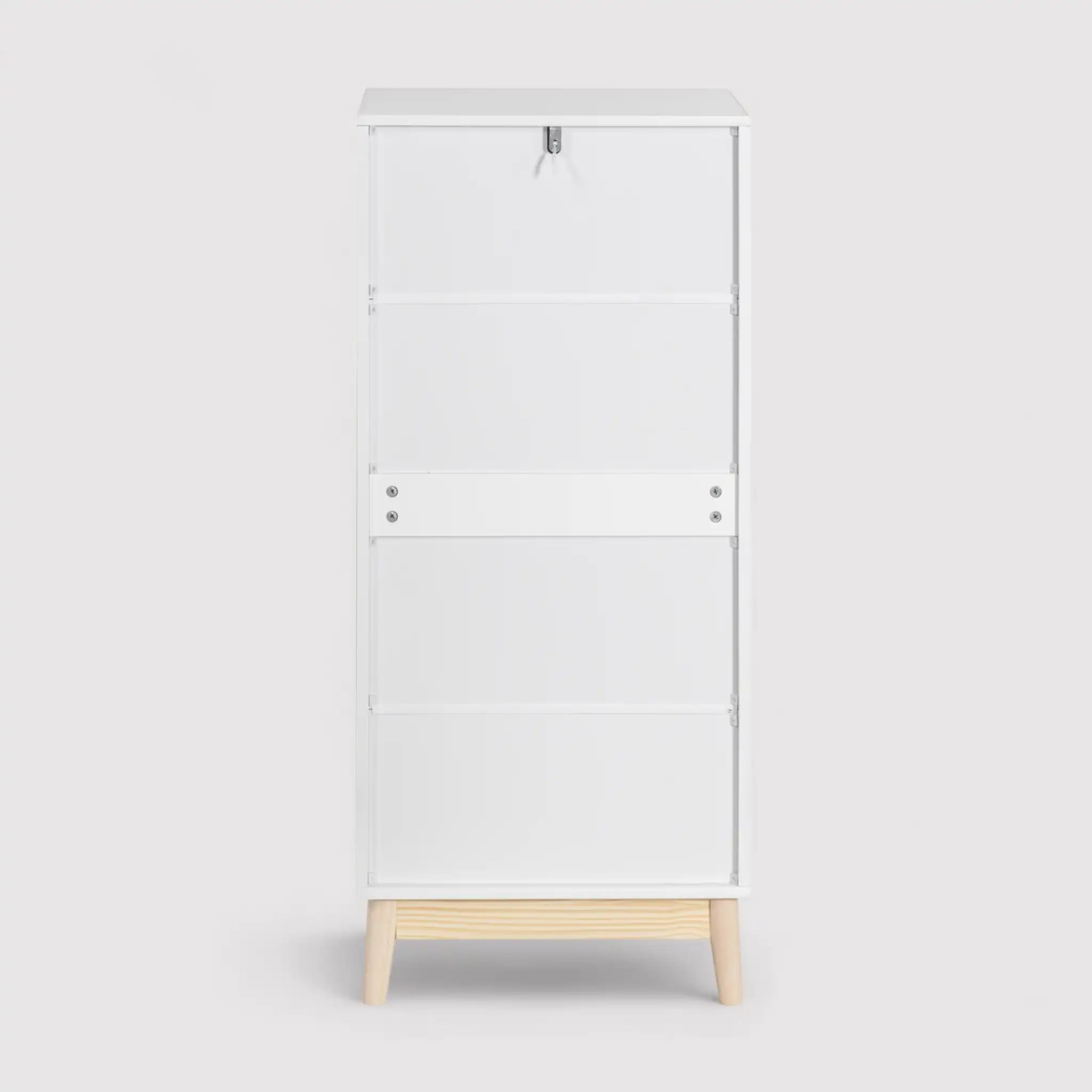 Myristica - Cassettiera bianca per cameretta con 5 cassetti