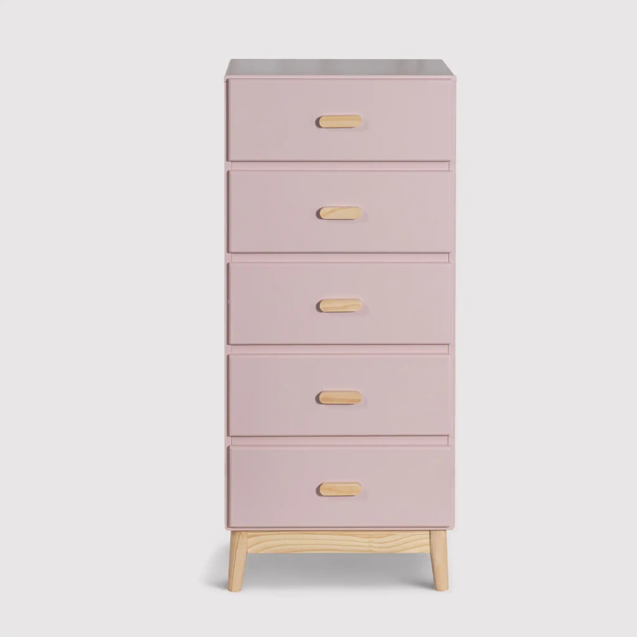 Orchidea - Cassettiera rosa per cameretta montessoriana