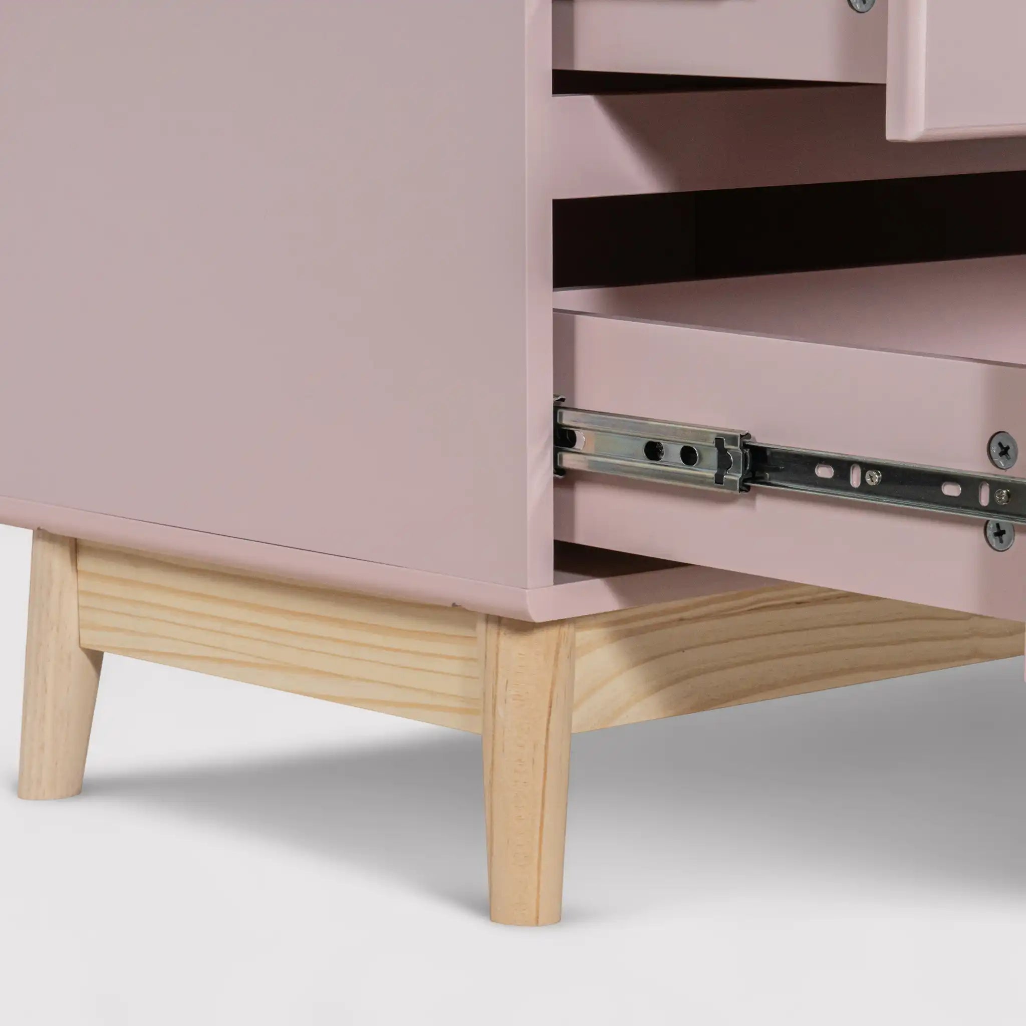 Orchidea - Cassettiera rosa per cameretta montessoriana