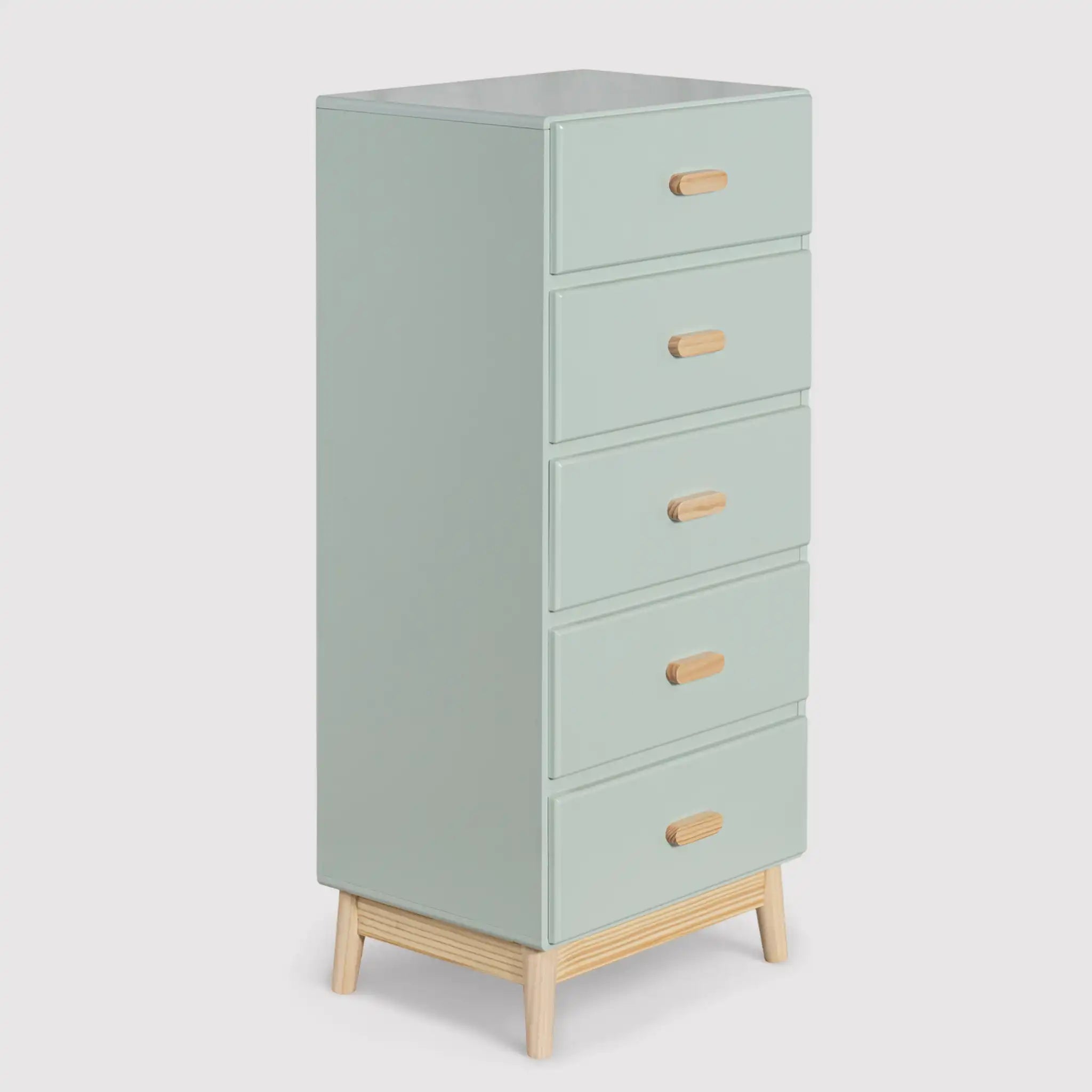 Aloe - Mobile verde acqua con 5 cassetti per cameretta