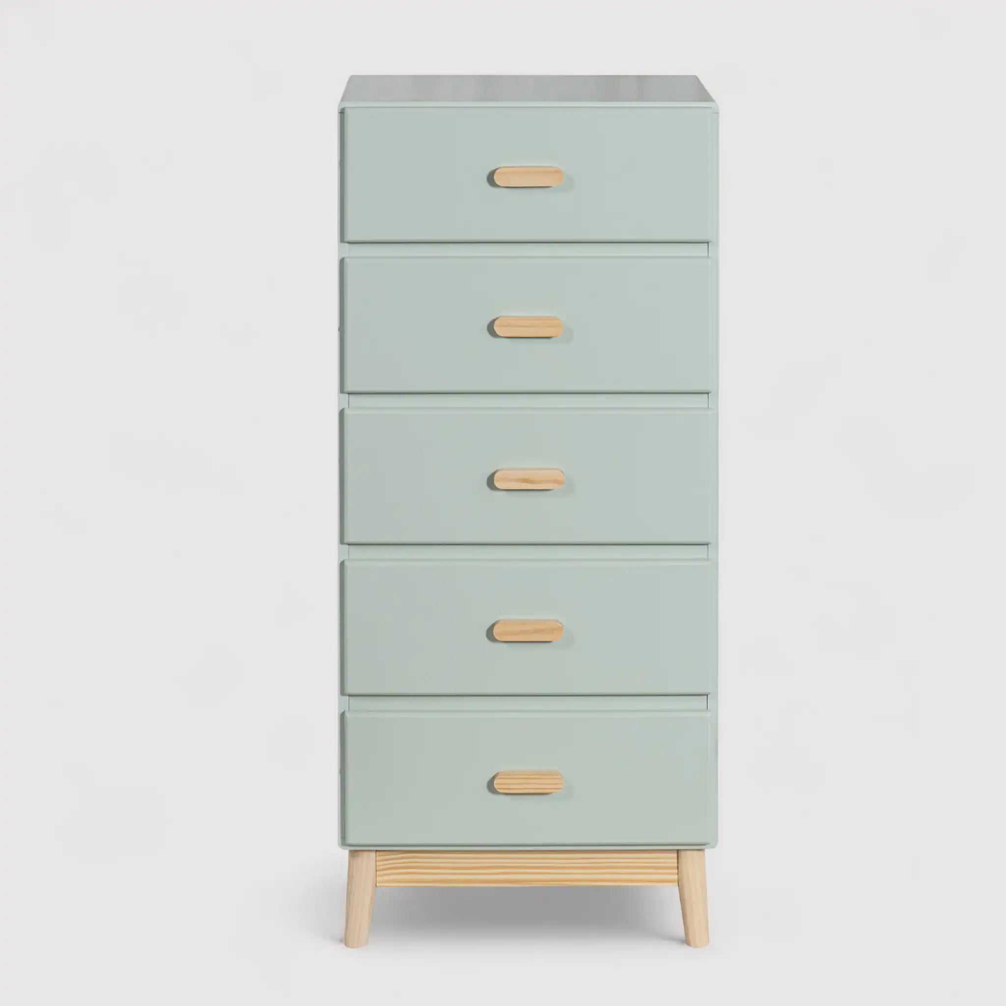 Aloe - Mobile verde acqua con 5 cassetti per cameretta