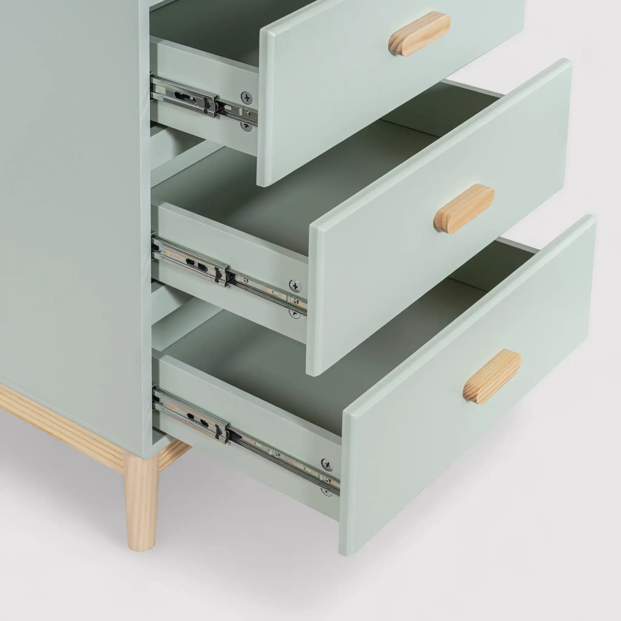 Aloe - Mobile verde acqua con 5 cassetti per cameretta