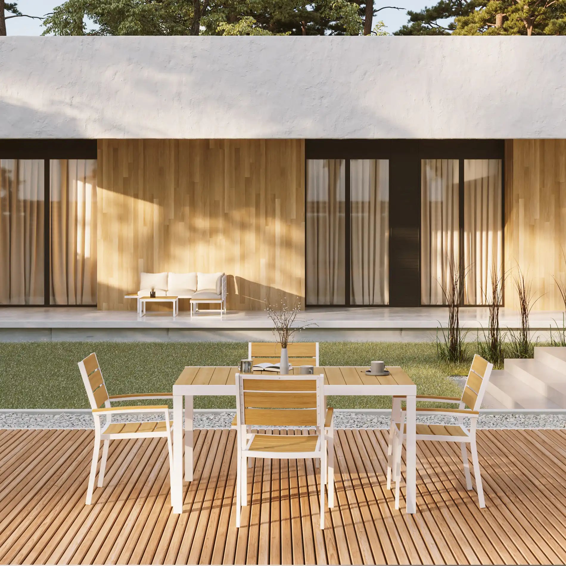 Arayan - Tavolo allungabile rettangolare per giardino o cucina