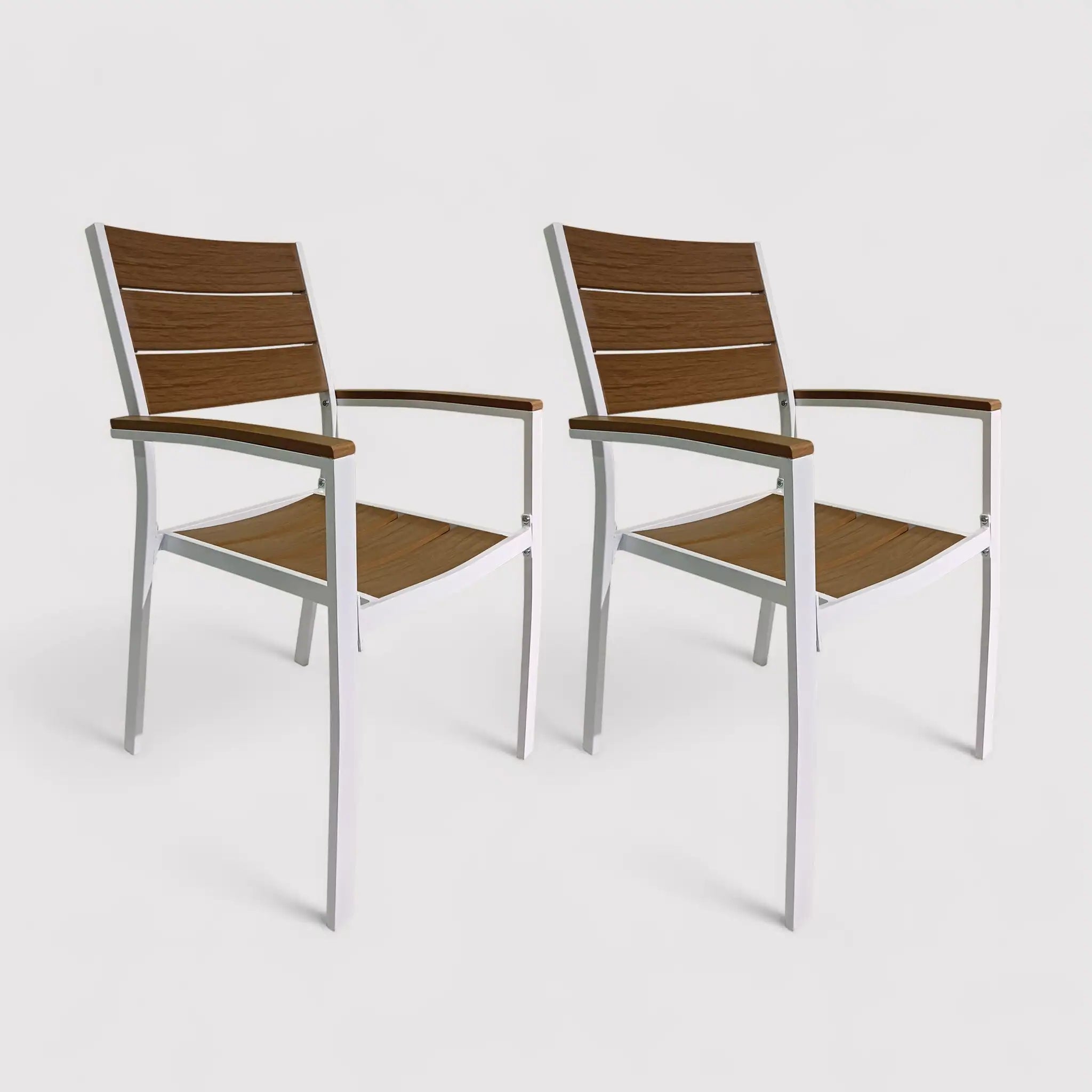 Copal - Set 2 sedie moderne in alluminio per esterno