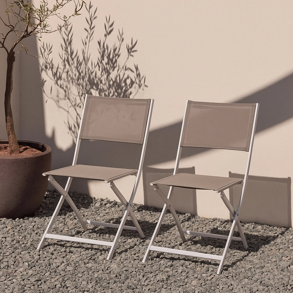 Ilomba - Set 2 sedie pieghevoli per esterni