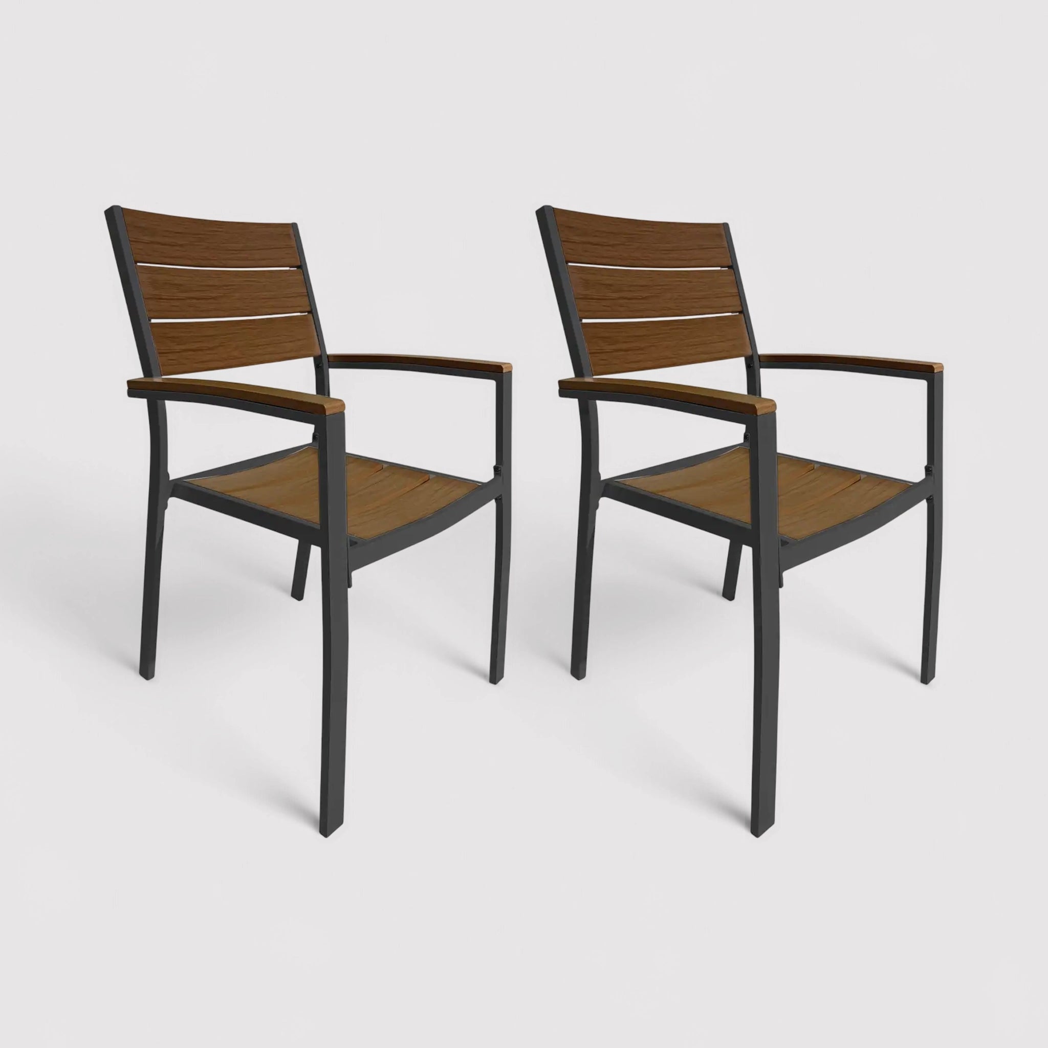 Calden - Set 2 sedie da giardino in stile moderno