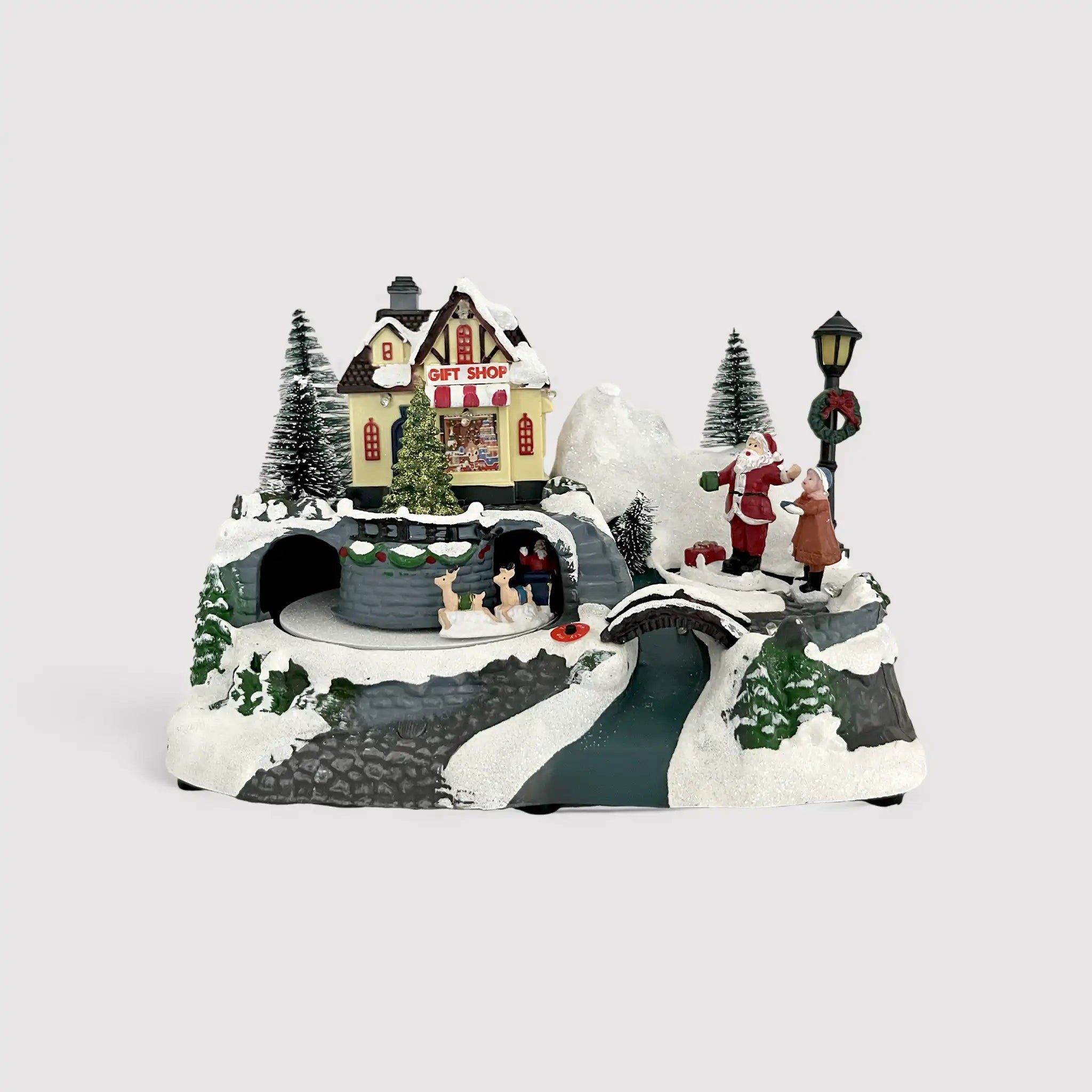 Champa - Villaggio di Natale carillon con movimento e luci