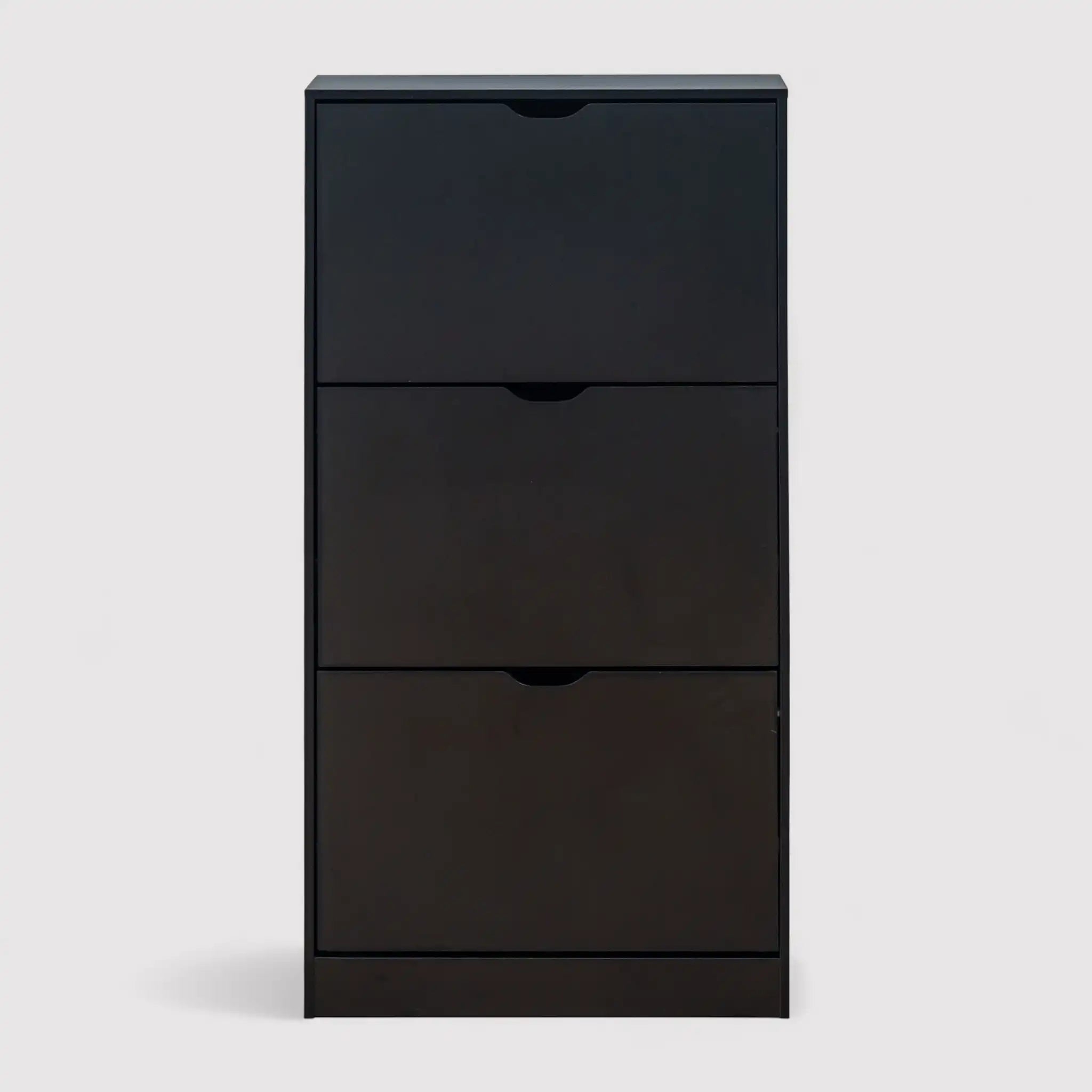 Ekpe - Scarpiera salvaspazio da ingresso nera con 3 ante