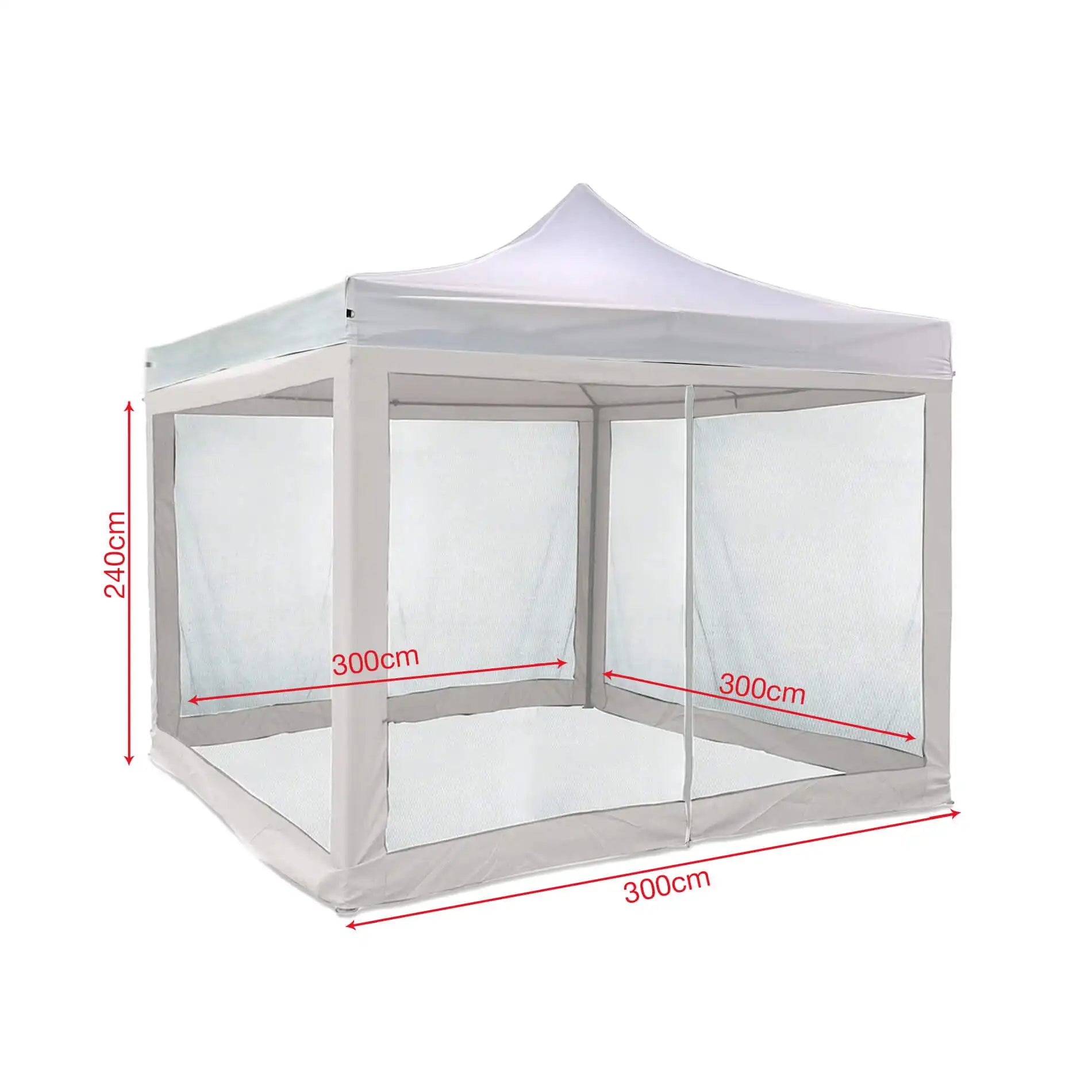 Kapok - Zanzariera bianca per gazebo 3x3