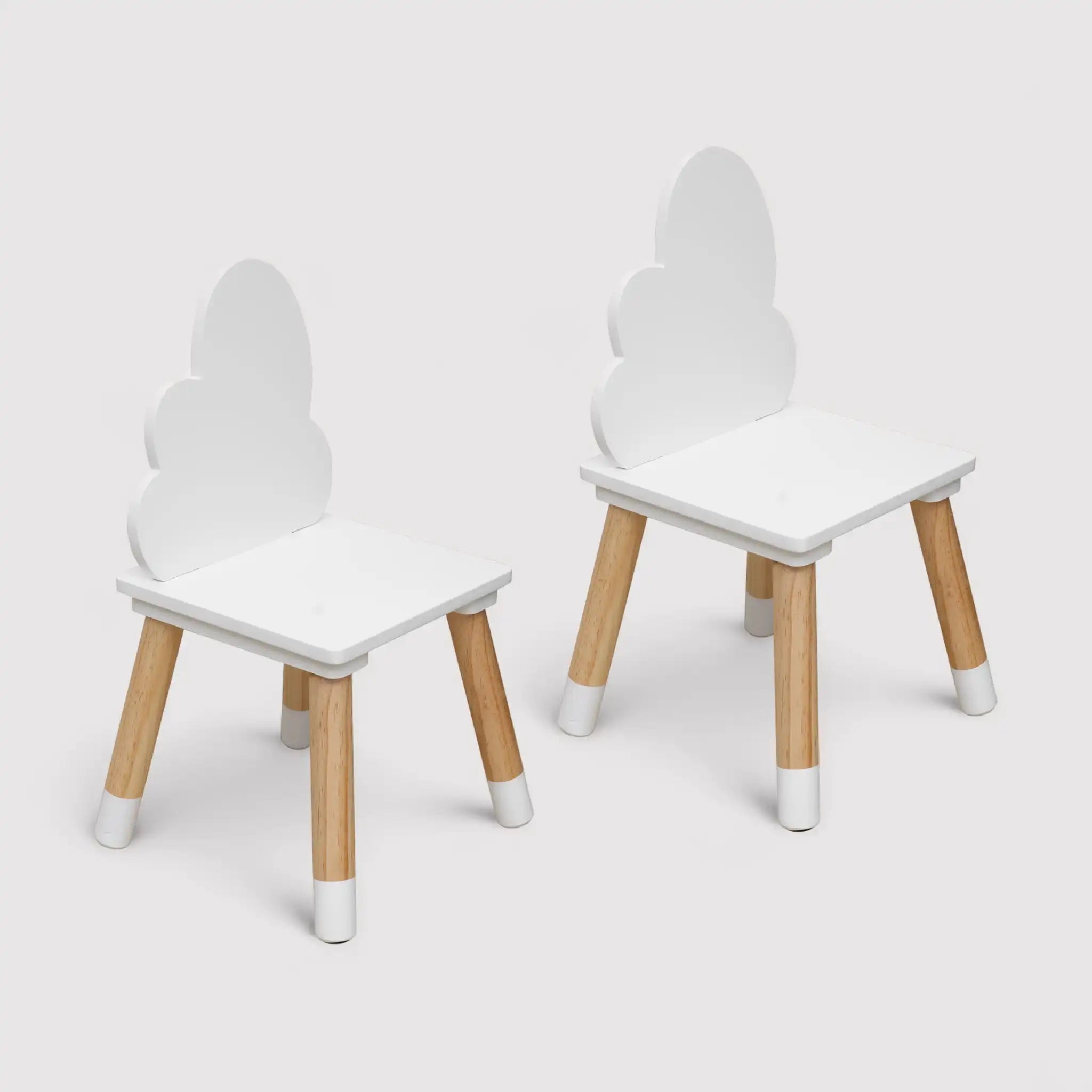 Tamar - Set 2 seggiole per bambini a nuvola bianche