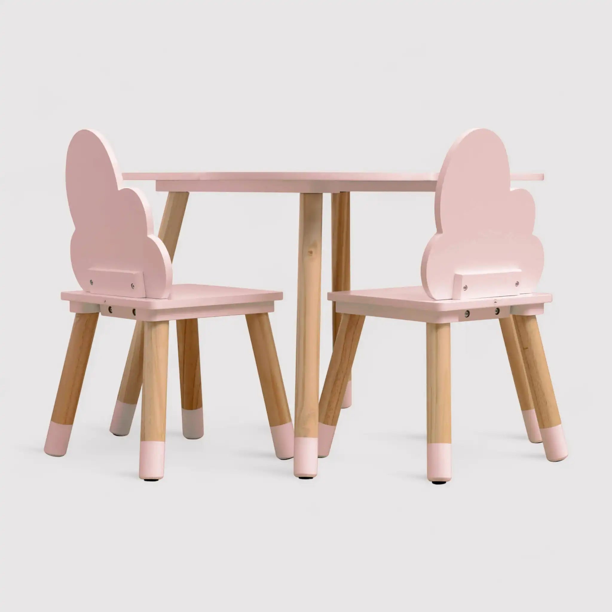 Pirasa - Set 2 sedie rosa per cameretta montessoriana