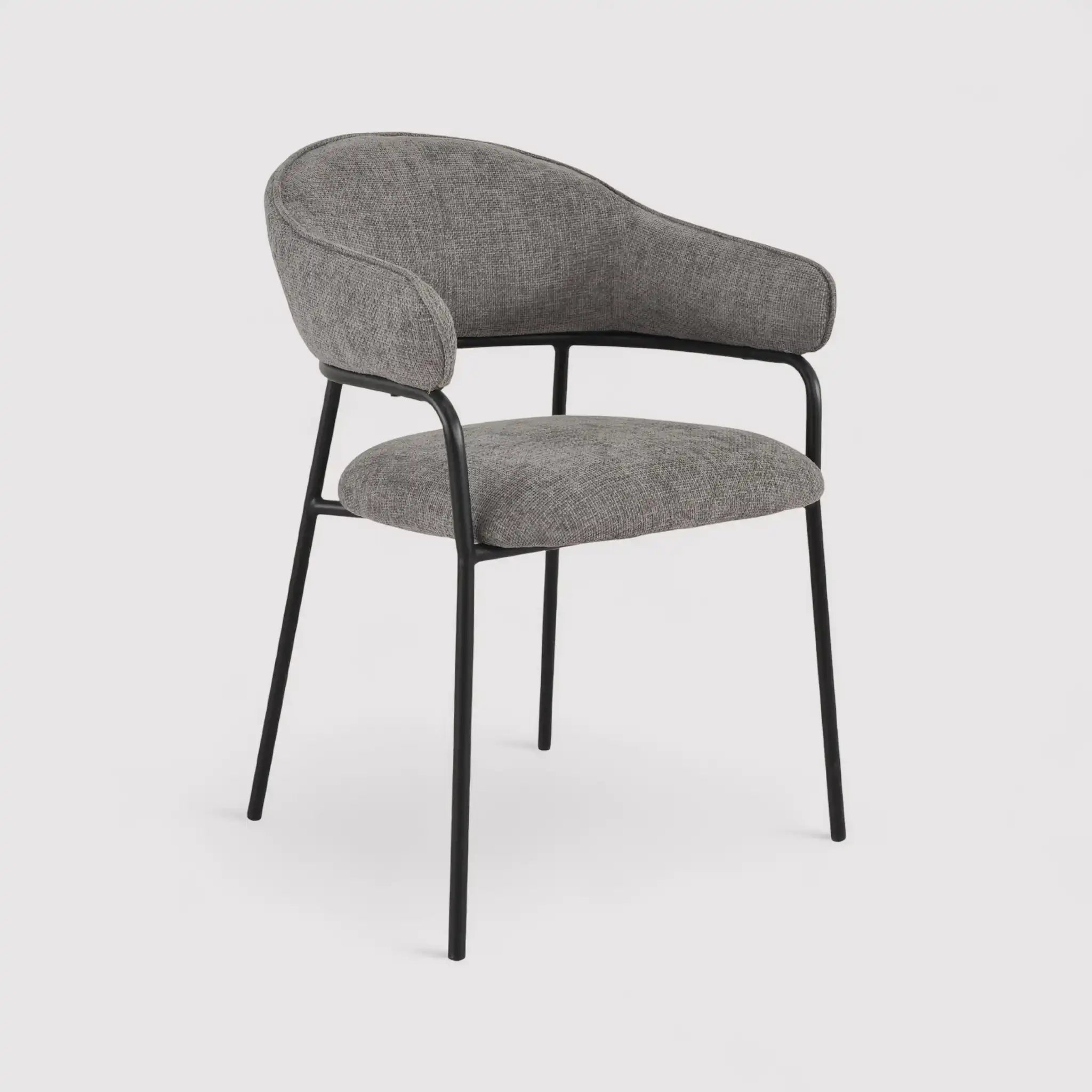 Jatoba - Set 2 sedie da cucina moderna color grigio chiaro