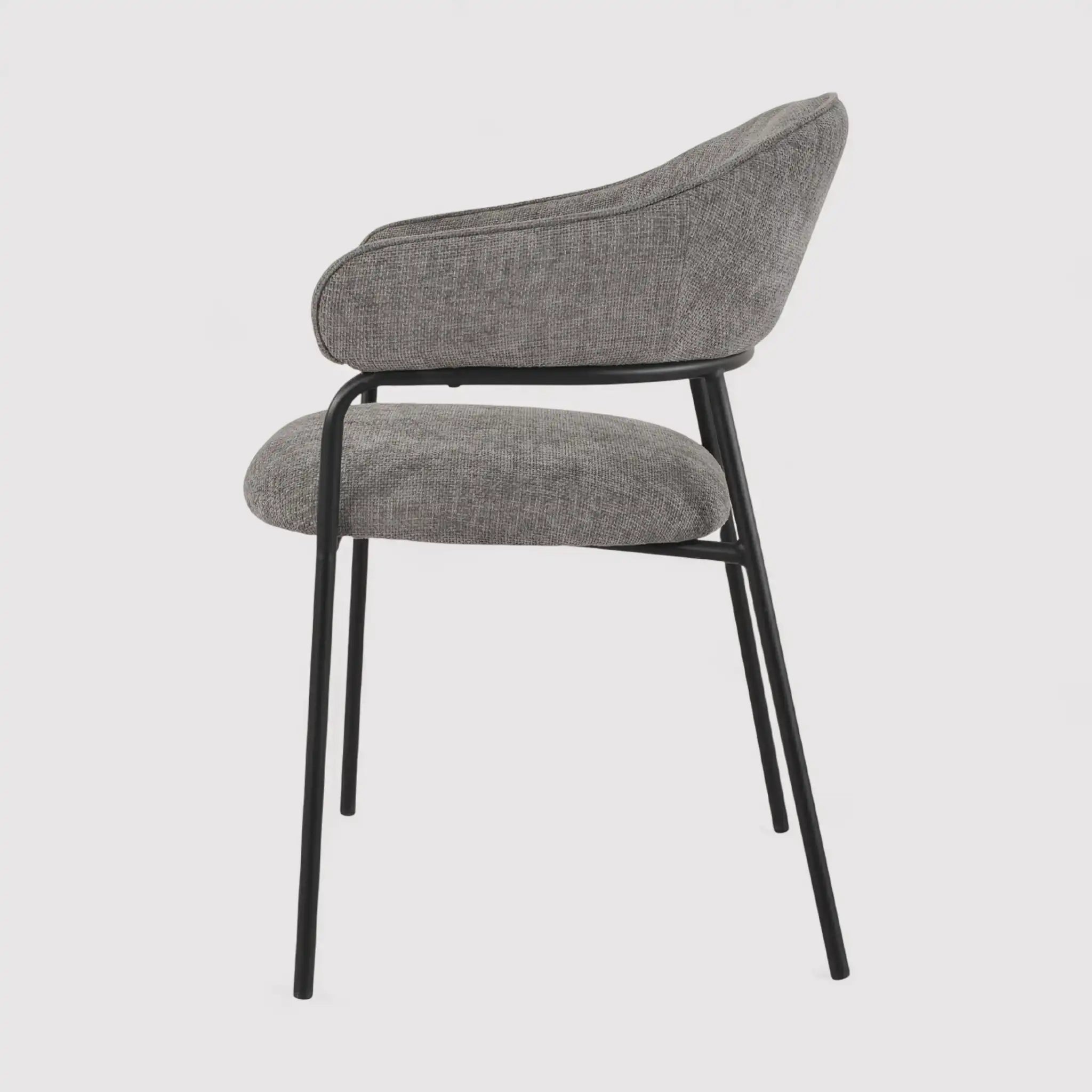 Jatoba - Set 2 sedie da cucina moderna color grigio chiaro