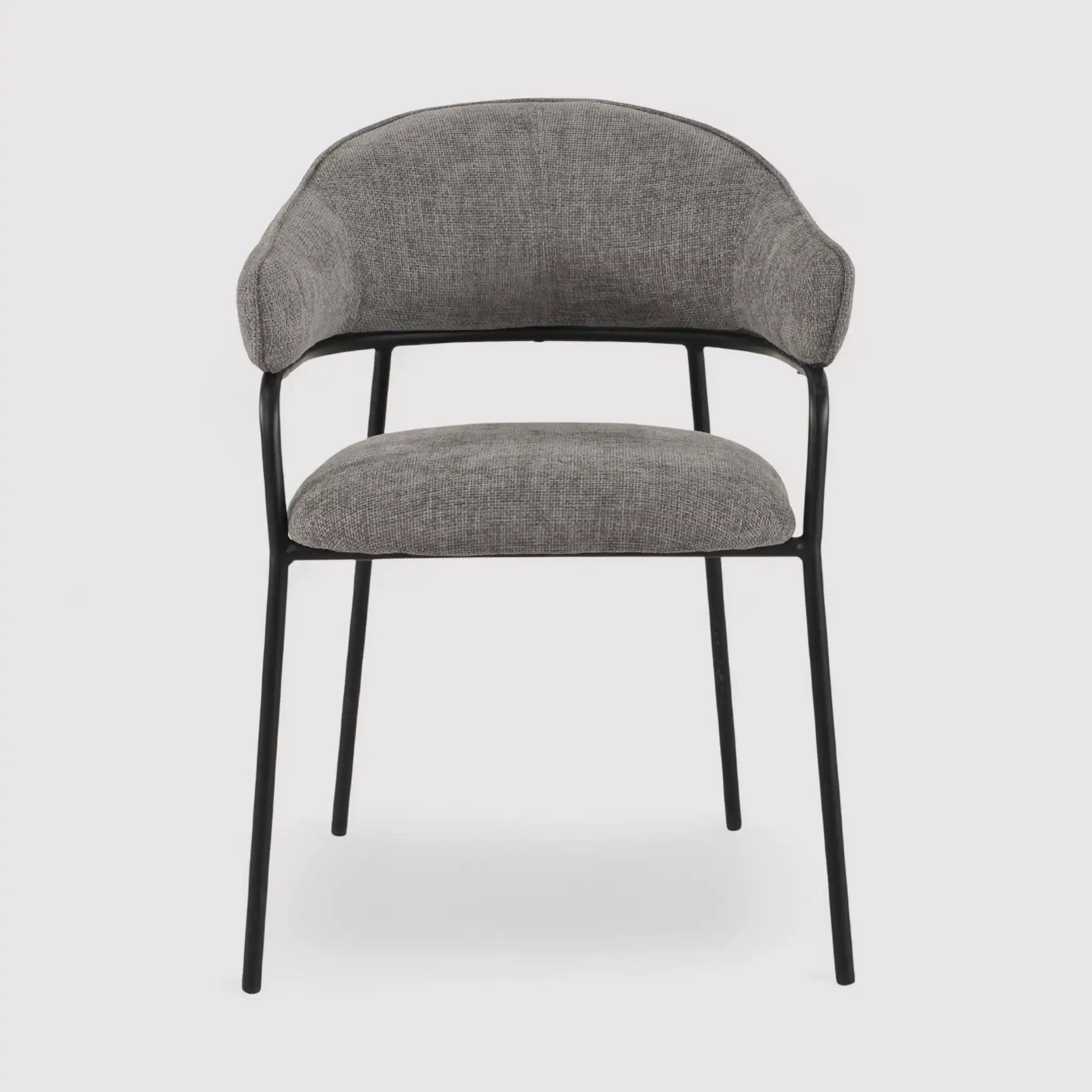 Jatoba - Set 2 sedie da cucina moderna color grigio chiaro