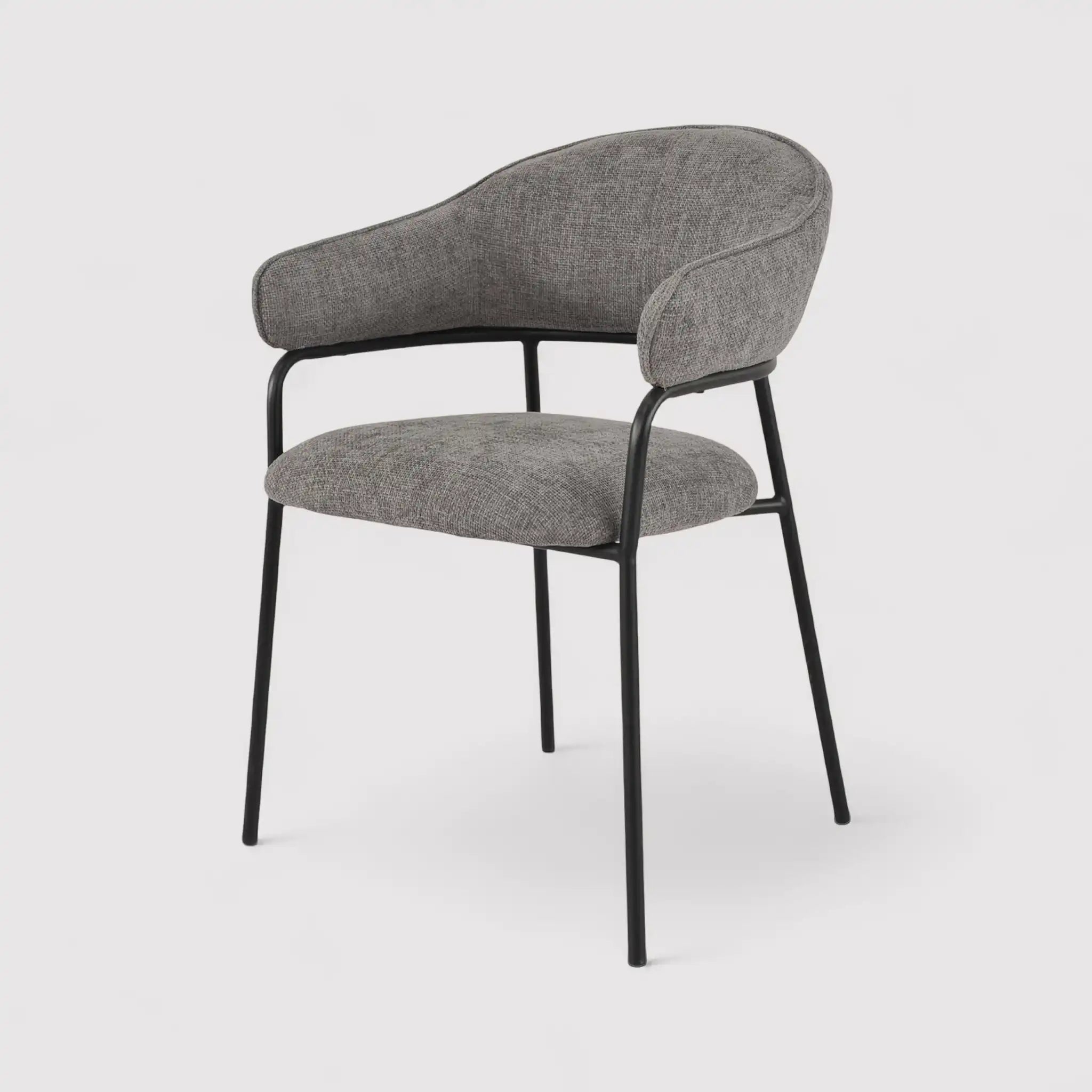 Jatoba - Set 2 sedie da cucina moderna color grigio chiaro