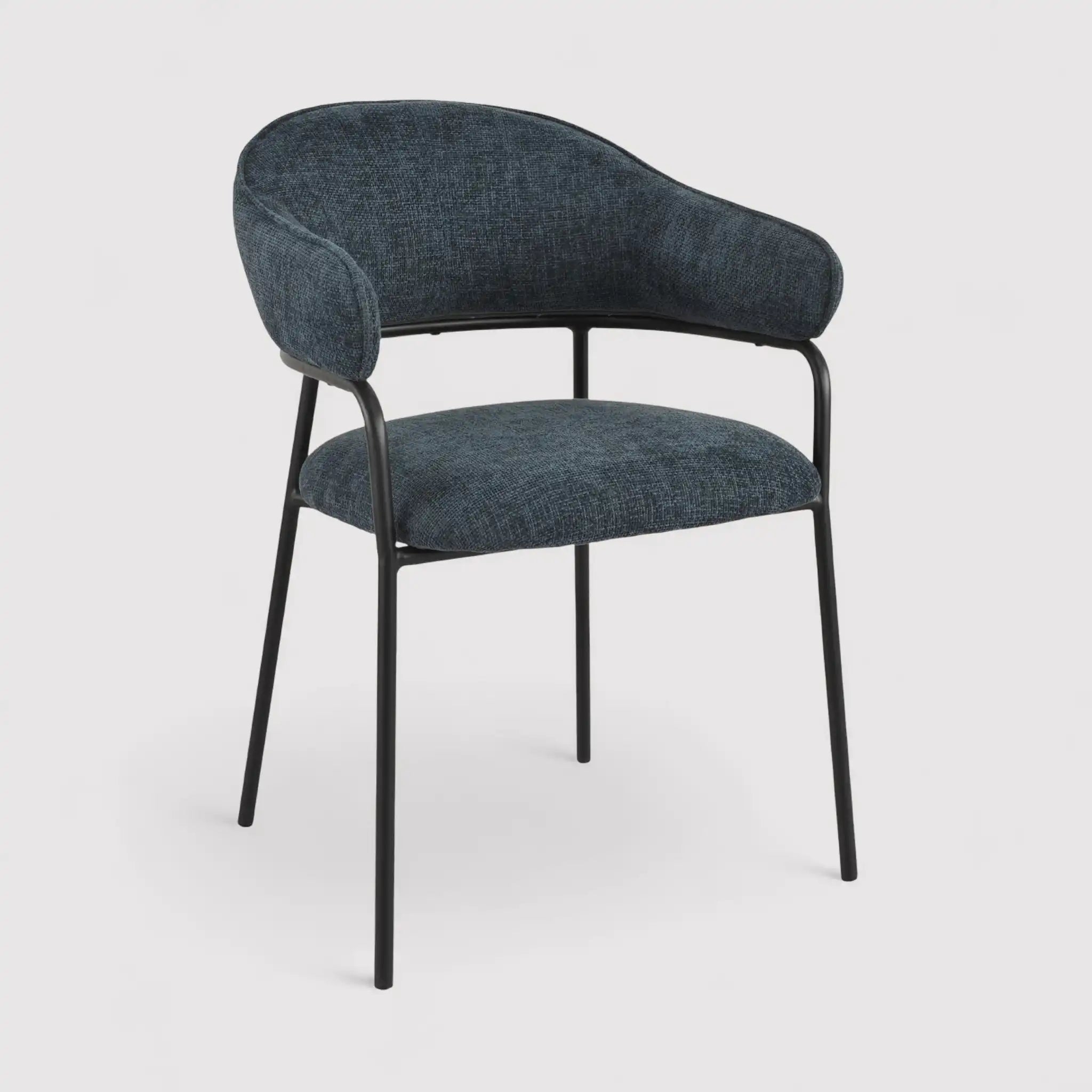 Azobe - Set 2 sedie per sala da pranzo blu petrolio