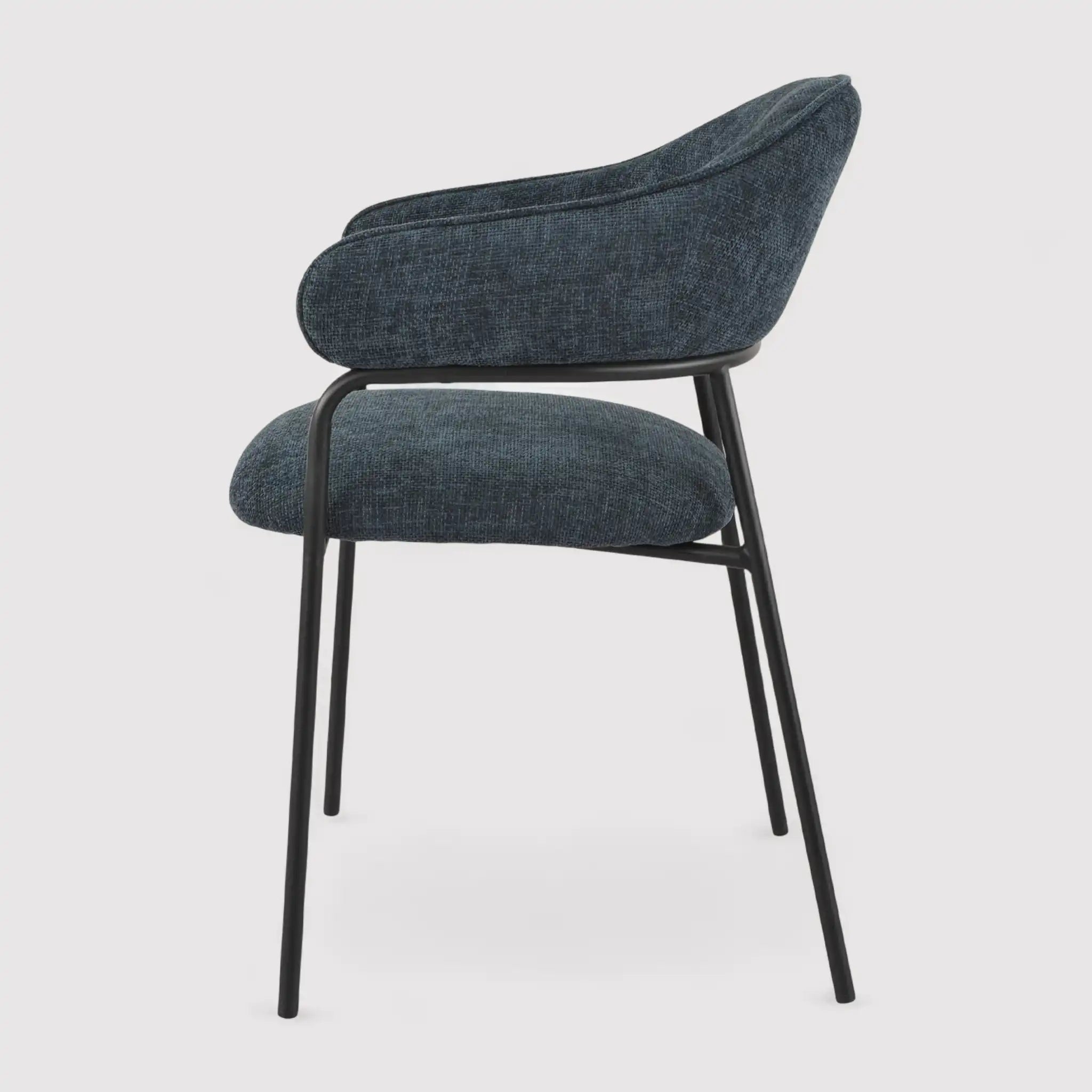 Azobe - Set 2 sedie per sala da pranzo blu petrolio