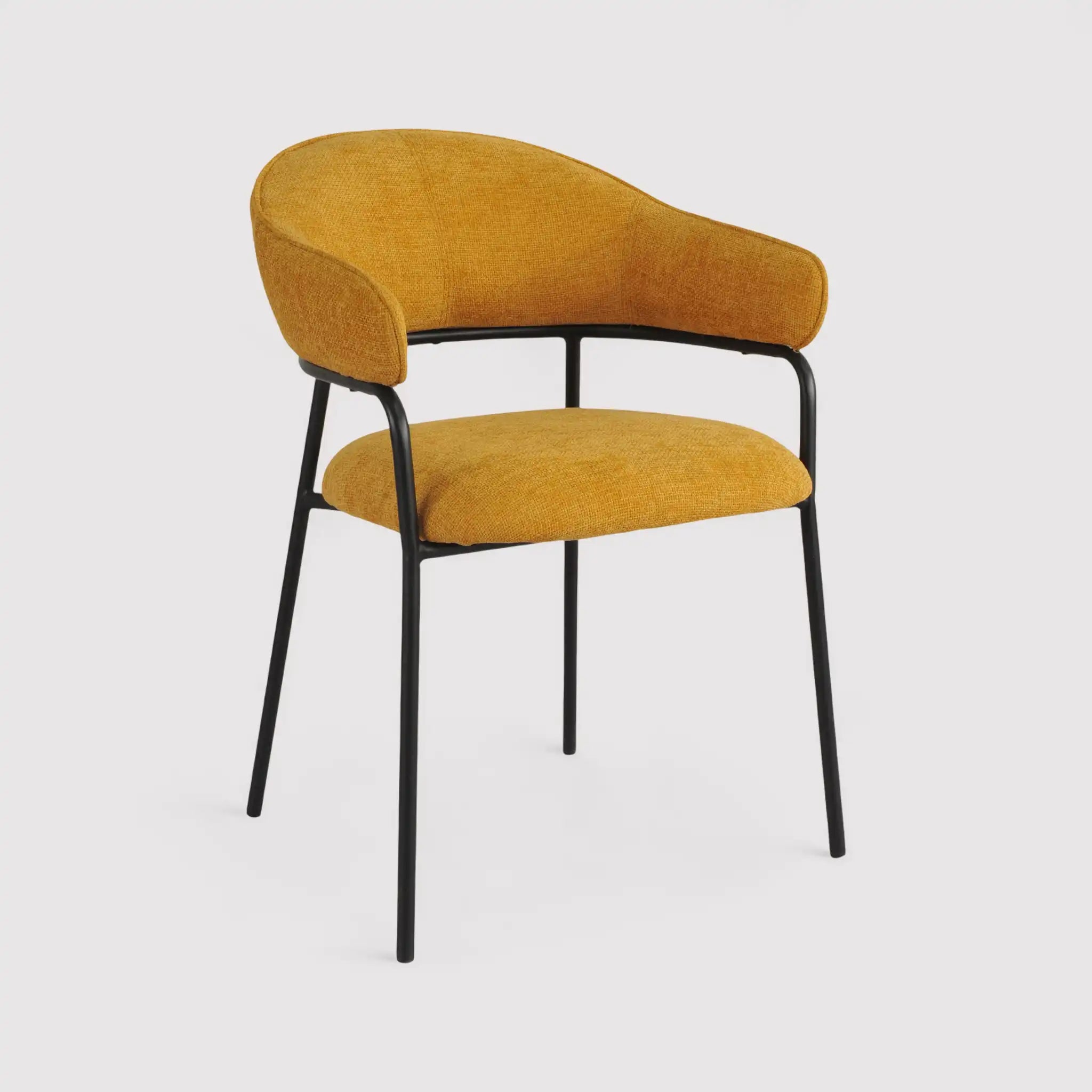 Kadid - Set 2 sedie per sala da pranzo giallo senape