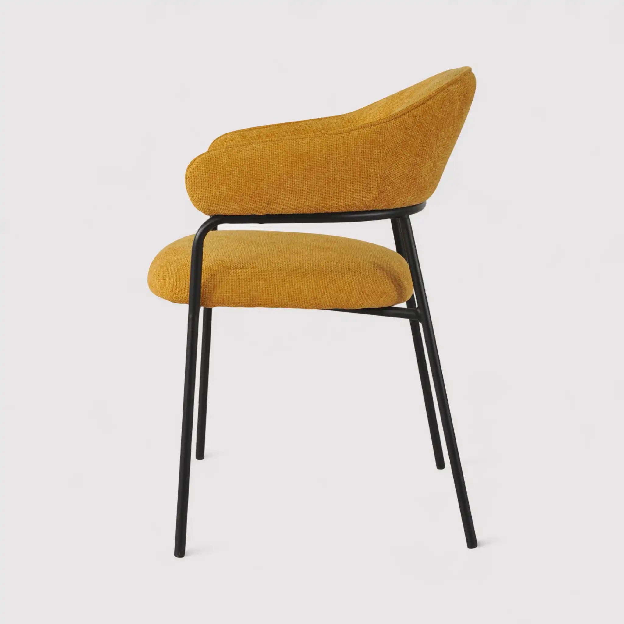 Kadid - Set 2 sedie per sala da pranzo giallo senape