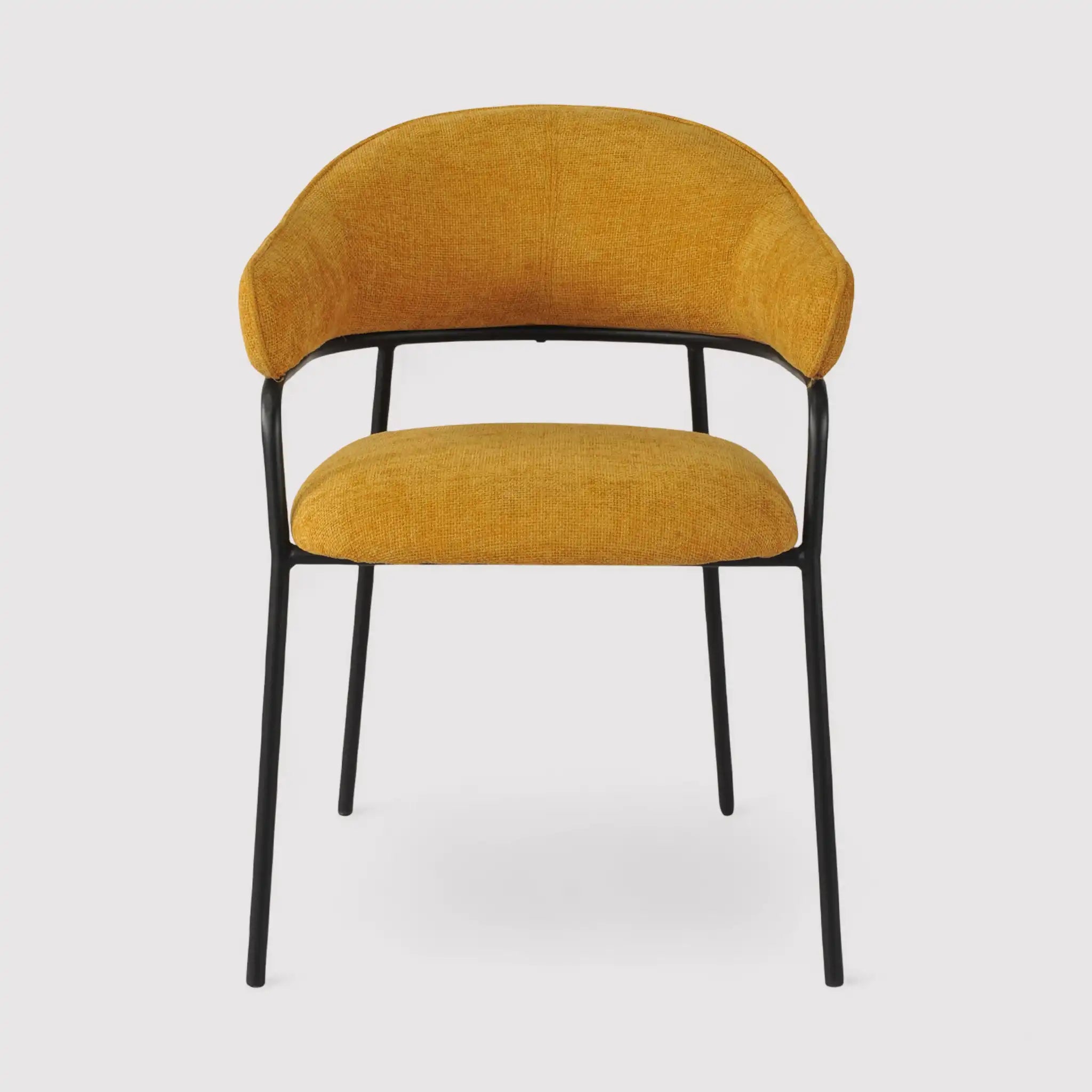 Kadid - Set 2 sedie per sala da pranzo giallo senape