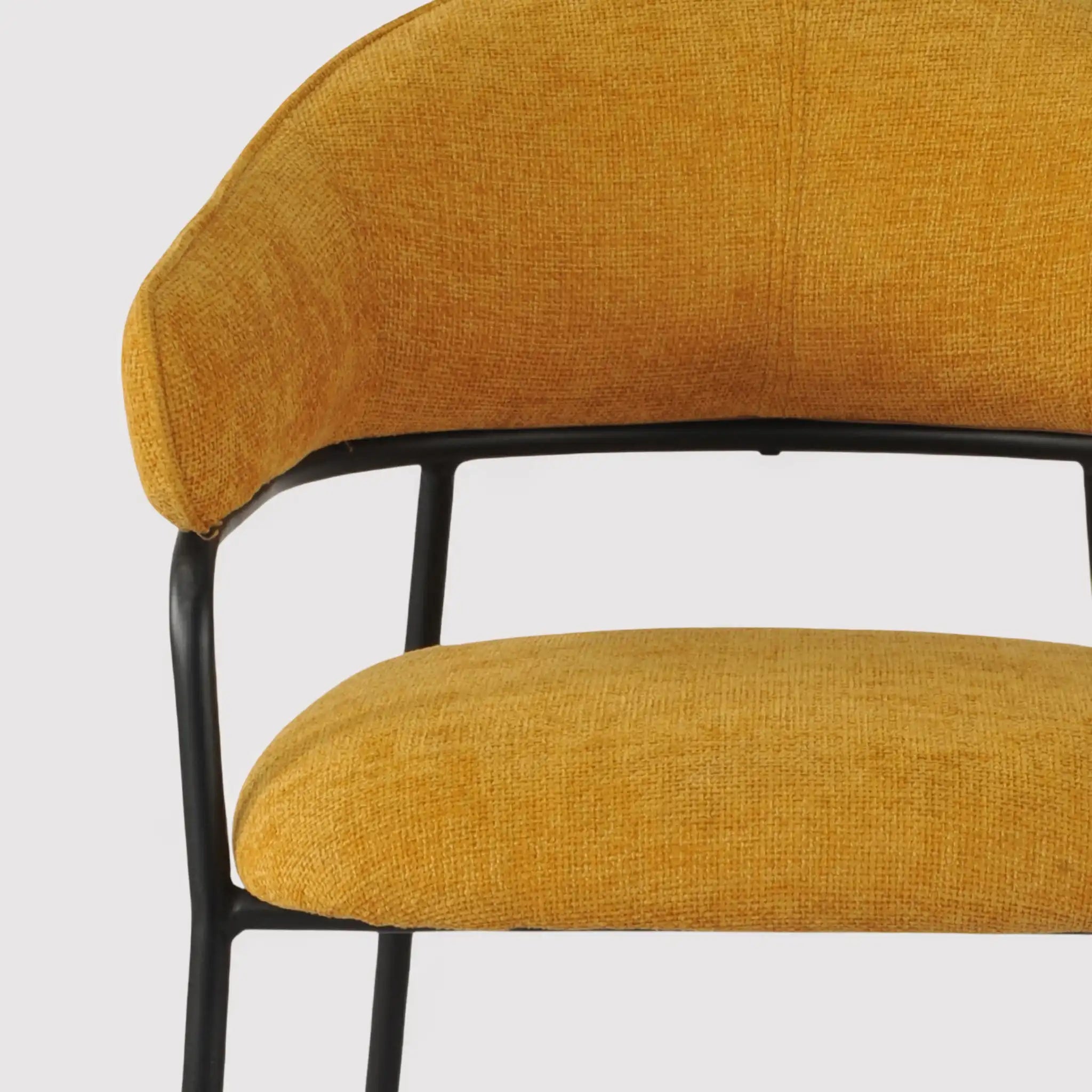 Kadid - Set 2 sedie per sala da pranzo giallo senape