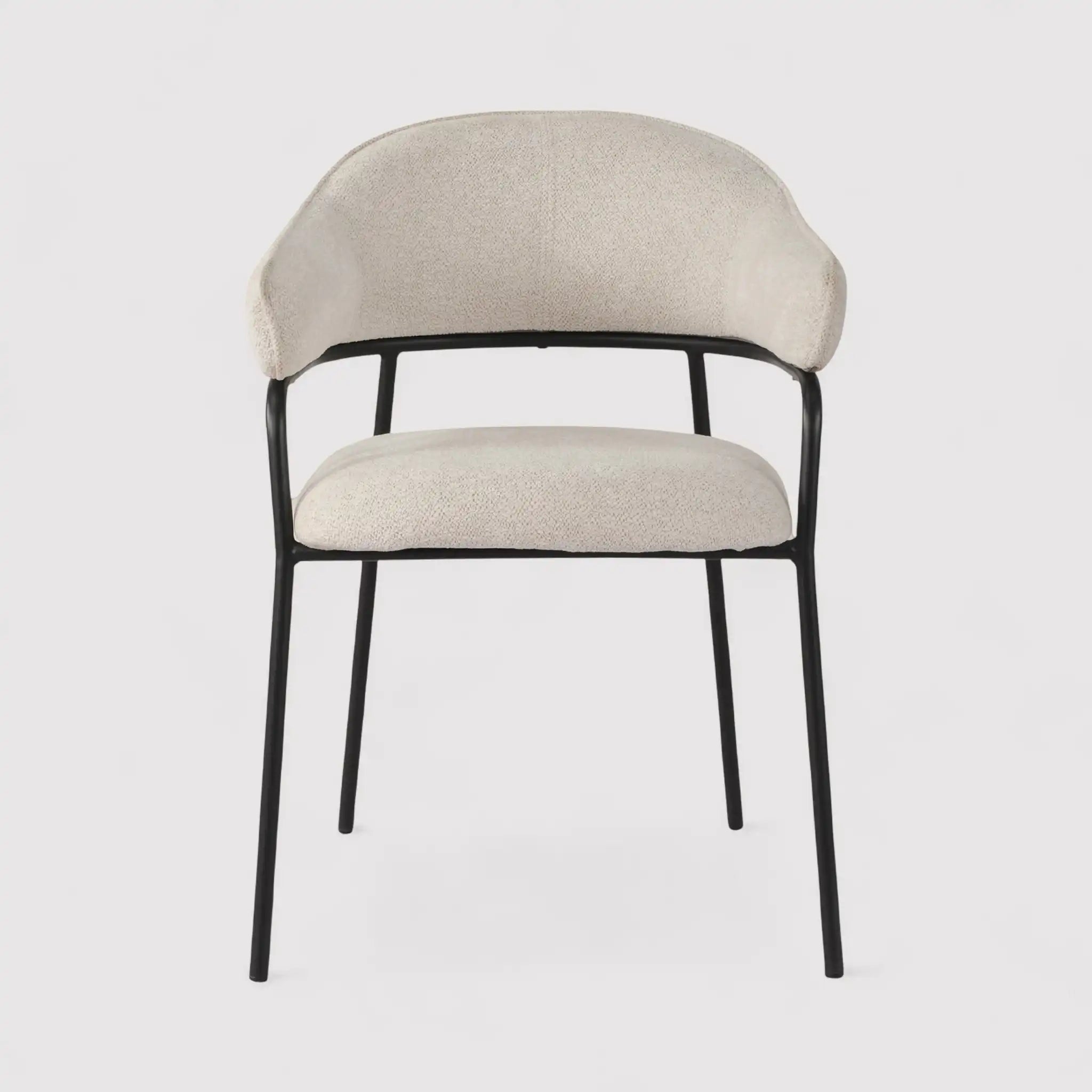 Bakla - Set 2 sedie design da soggiorno bianco perla