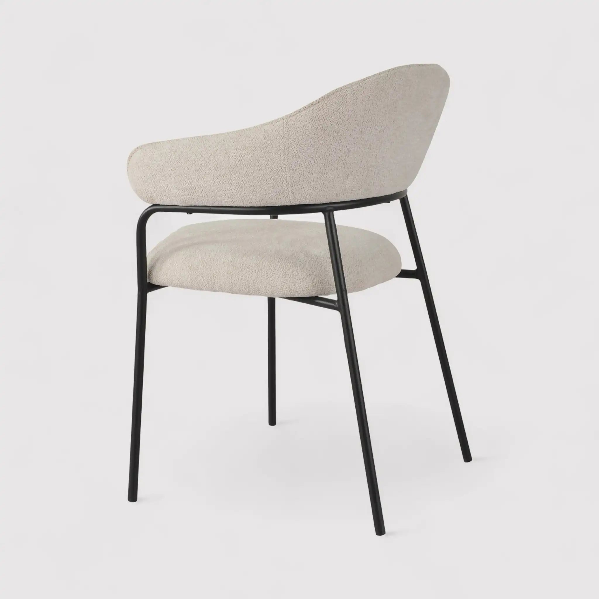 Bakla - Set 2 sedie design da soggiorno bianco perla