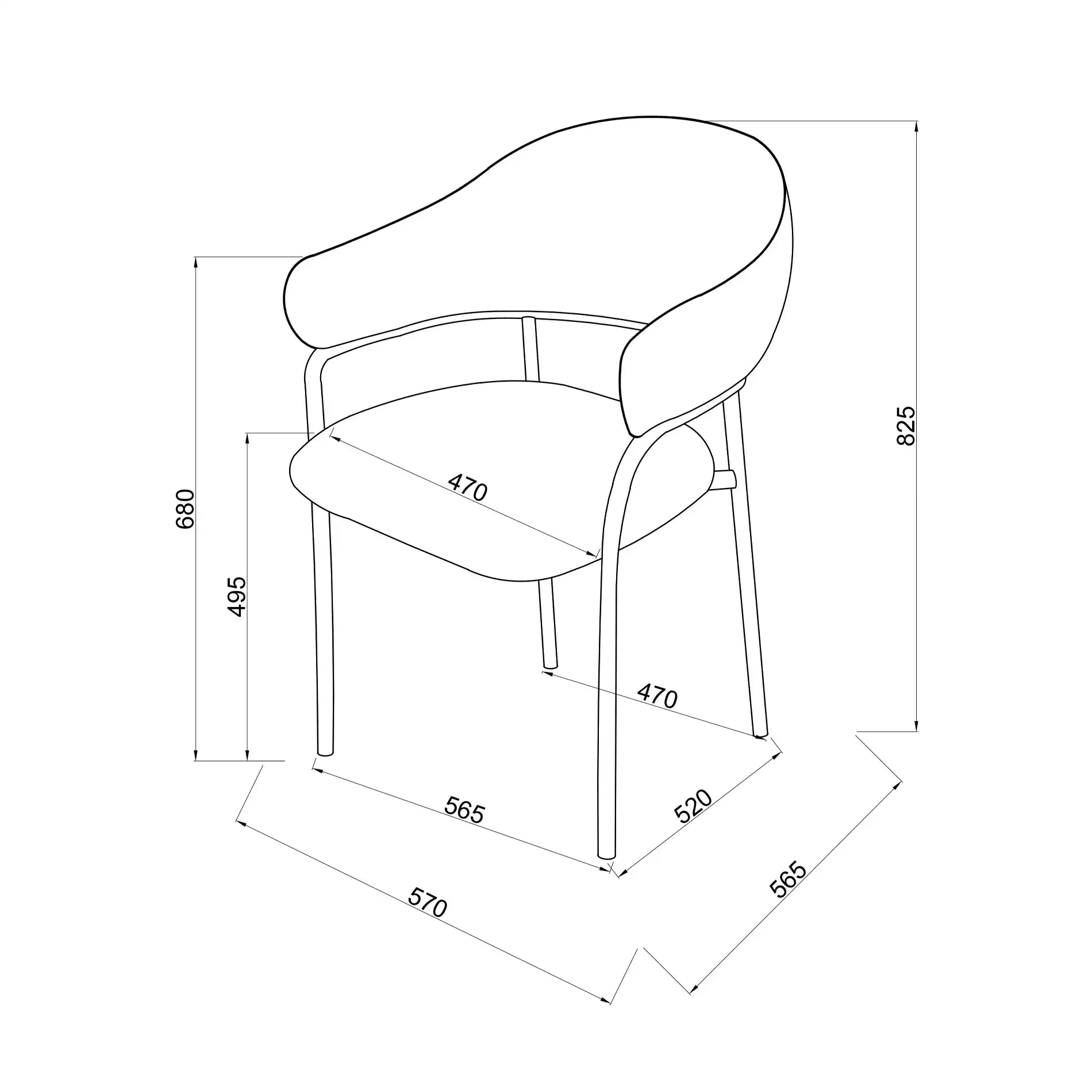 Bakla - Set 2 sedie design da soggiorno bianco perla