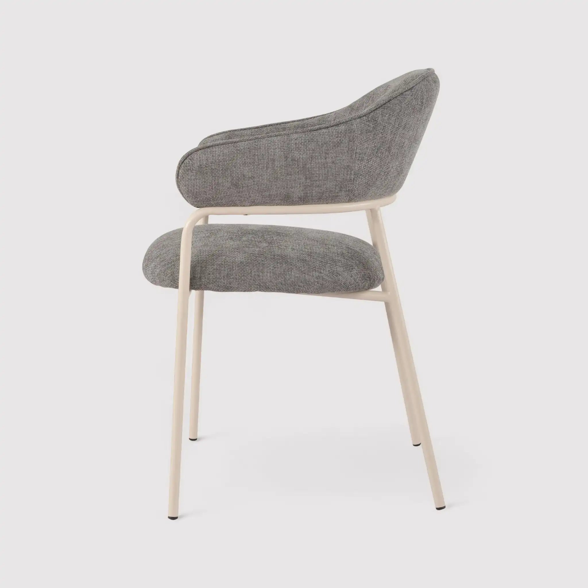 Cadetia - Set 2 sedie grigie moderne per salotto o sala da pranzo