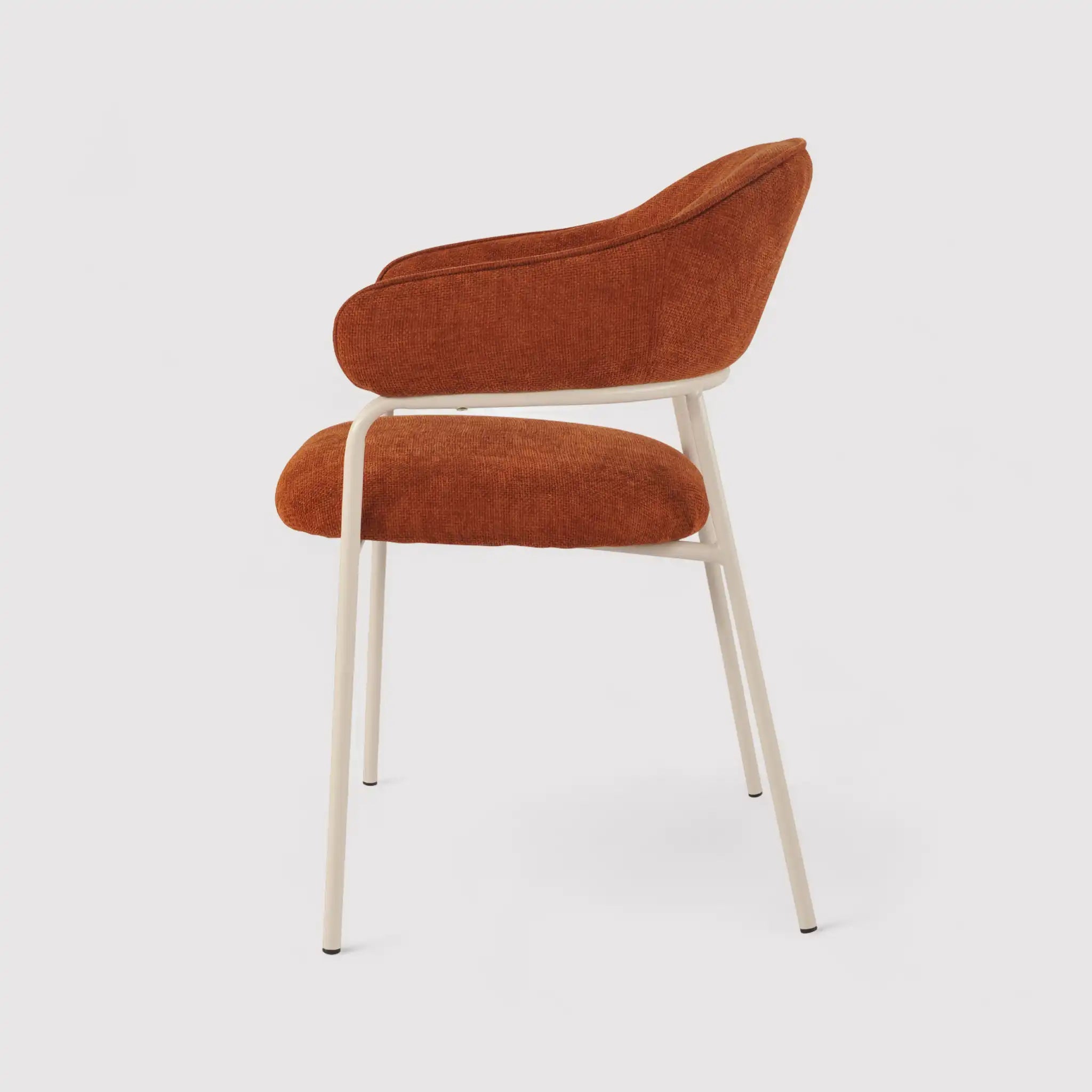 Tuffah - Set 2 sedie da cucina moderne arancione ruggine